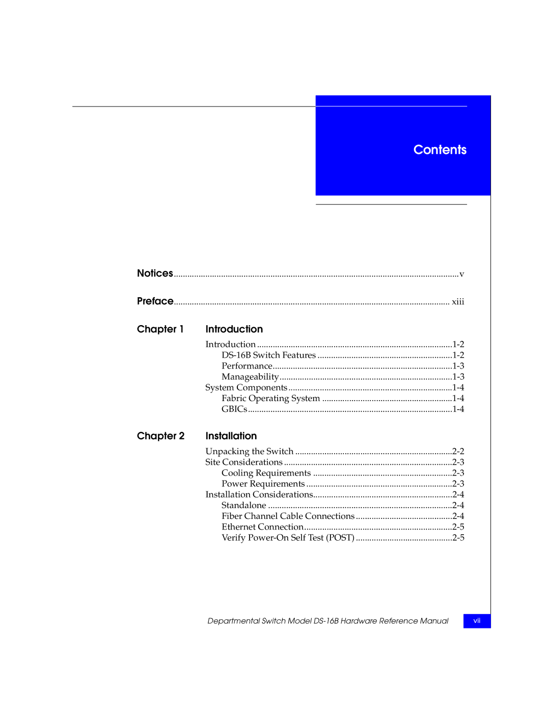 EMC DS-16B manual Contents 