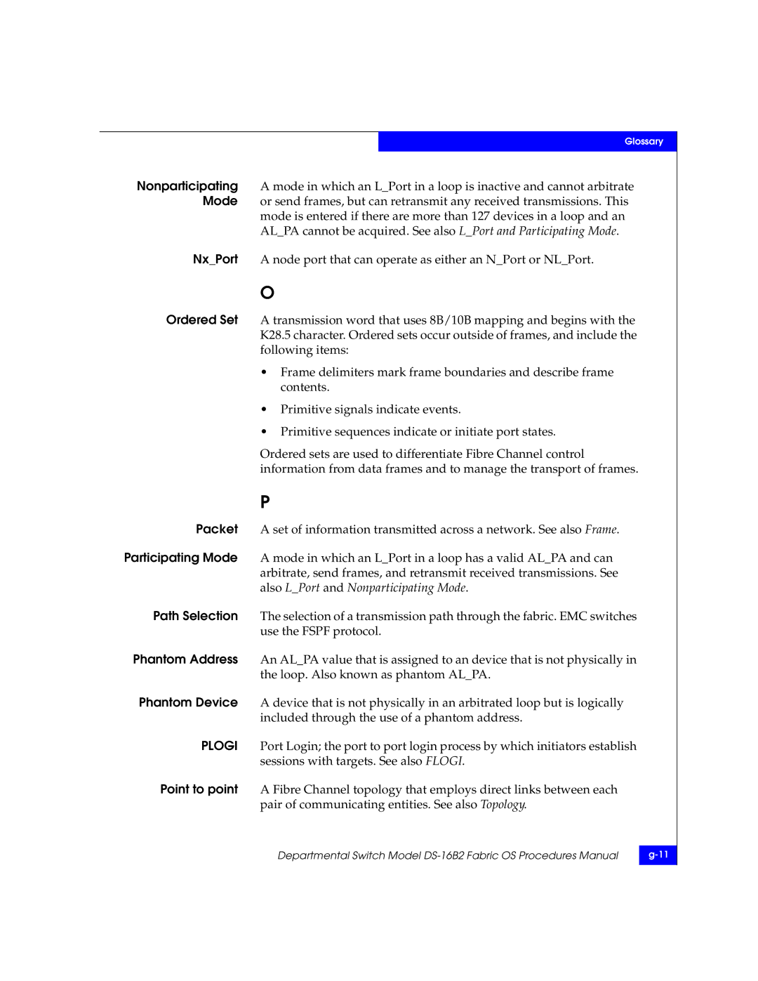 EMC DS-16B2 manual Glossary 