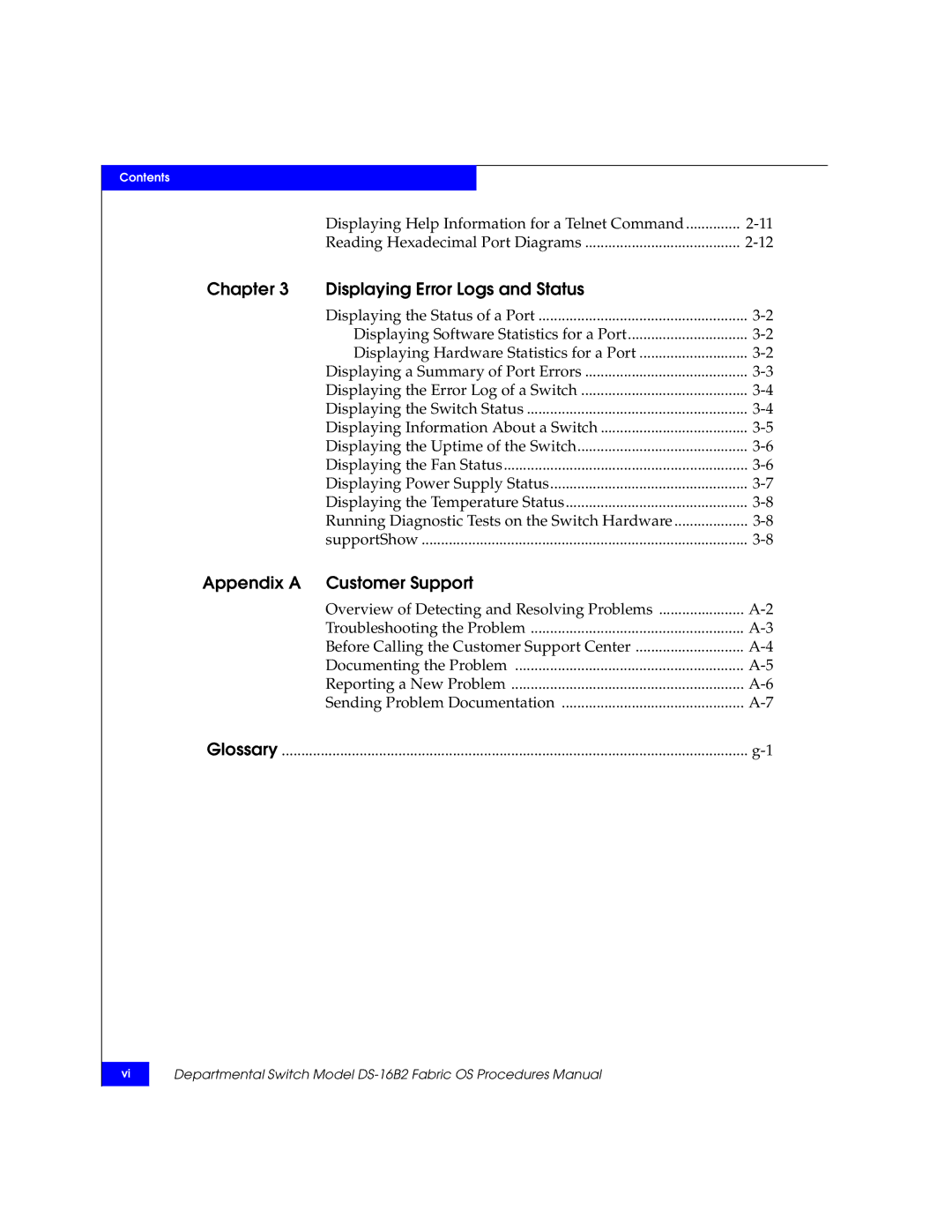 EMC DS-16B2 manual Chapter Displaying Error Logs and Status 