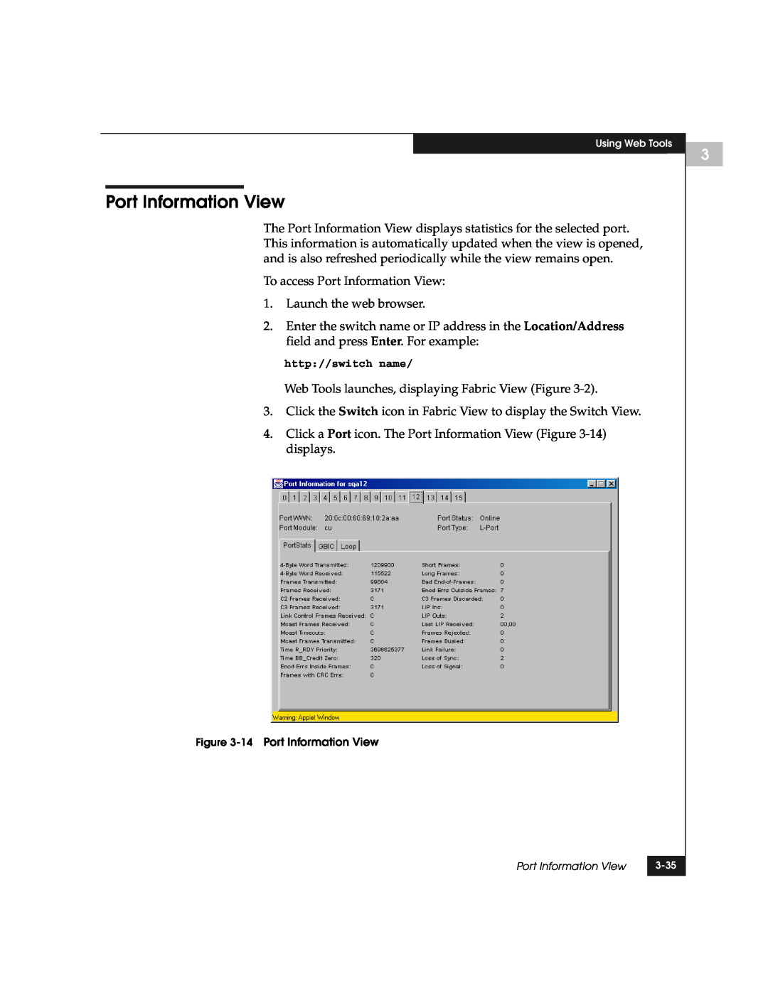 EMC DS-8B manual 14 Port Information View 