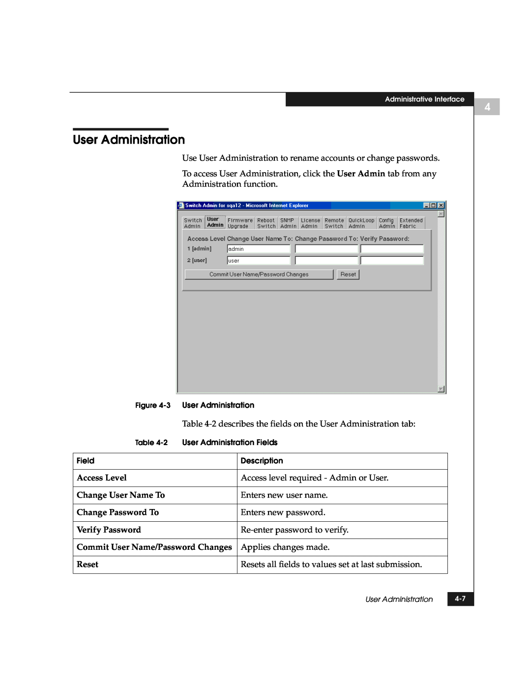 EMC DS-8B manual User Administration 