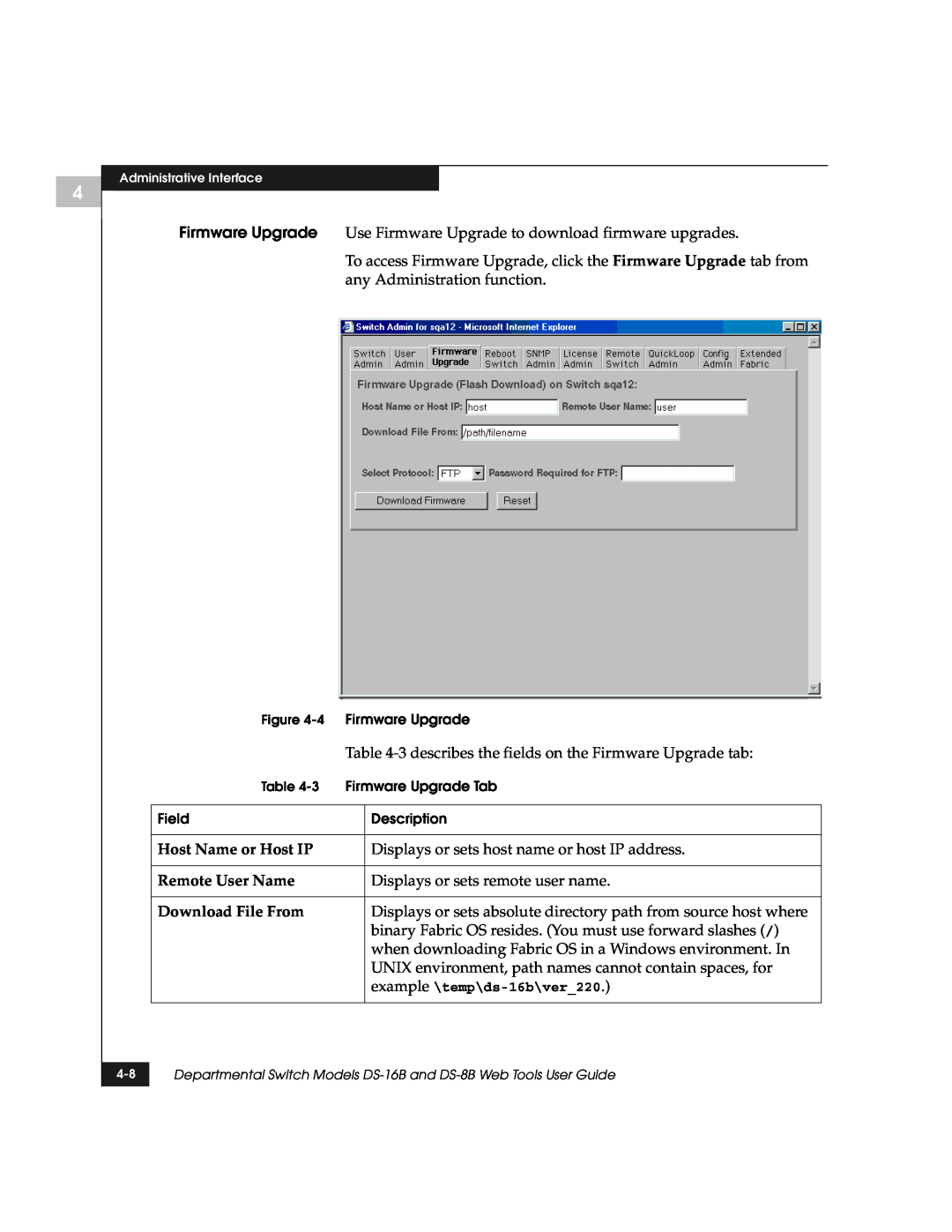EMC DS-8B manual Host Name or Host IP, Remote User Name, Download File From 