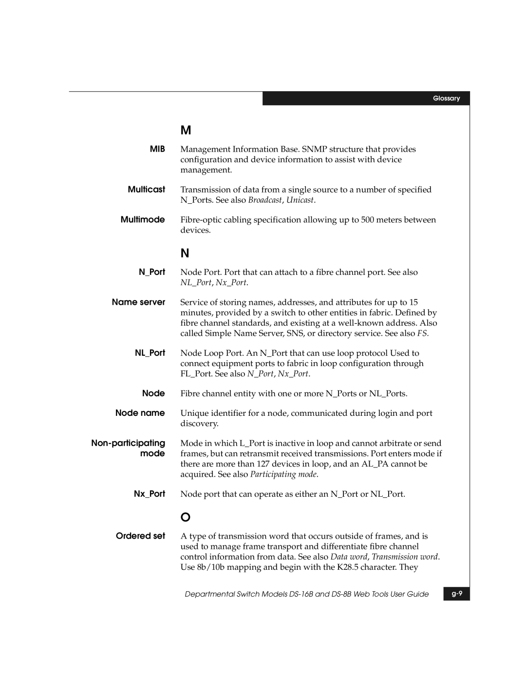 EMC DS-8B manual Glossary 