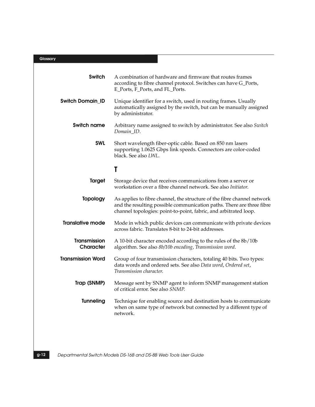 EMC DS-8B manual Glossary 