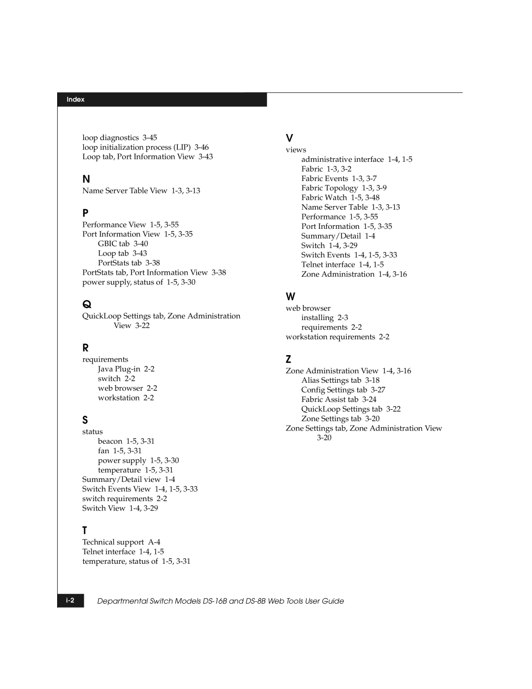 EMC DS-8B manual Index 