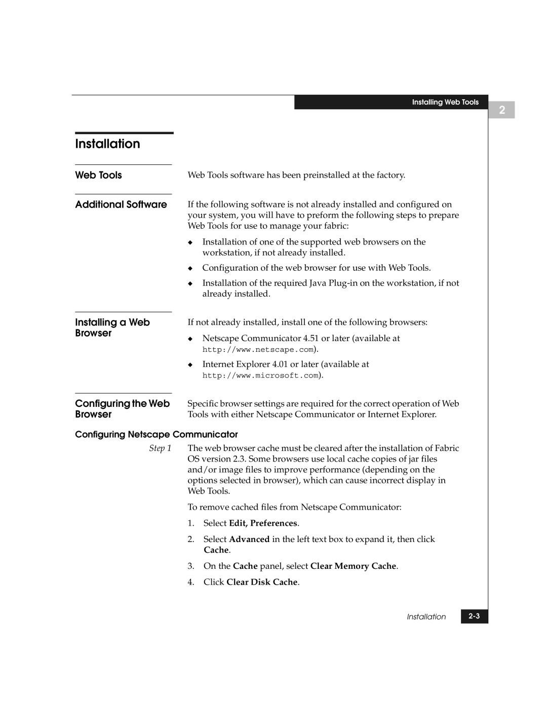 EMC DS-8B manual Installation, Configuring Netscape Communicator, Select Edit, Preferences 