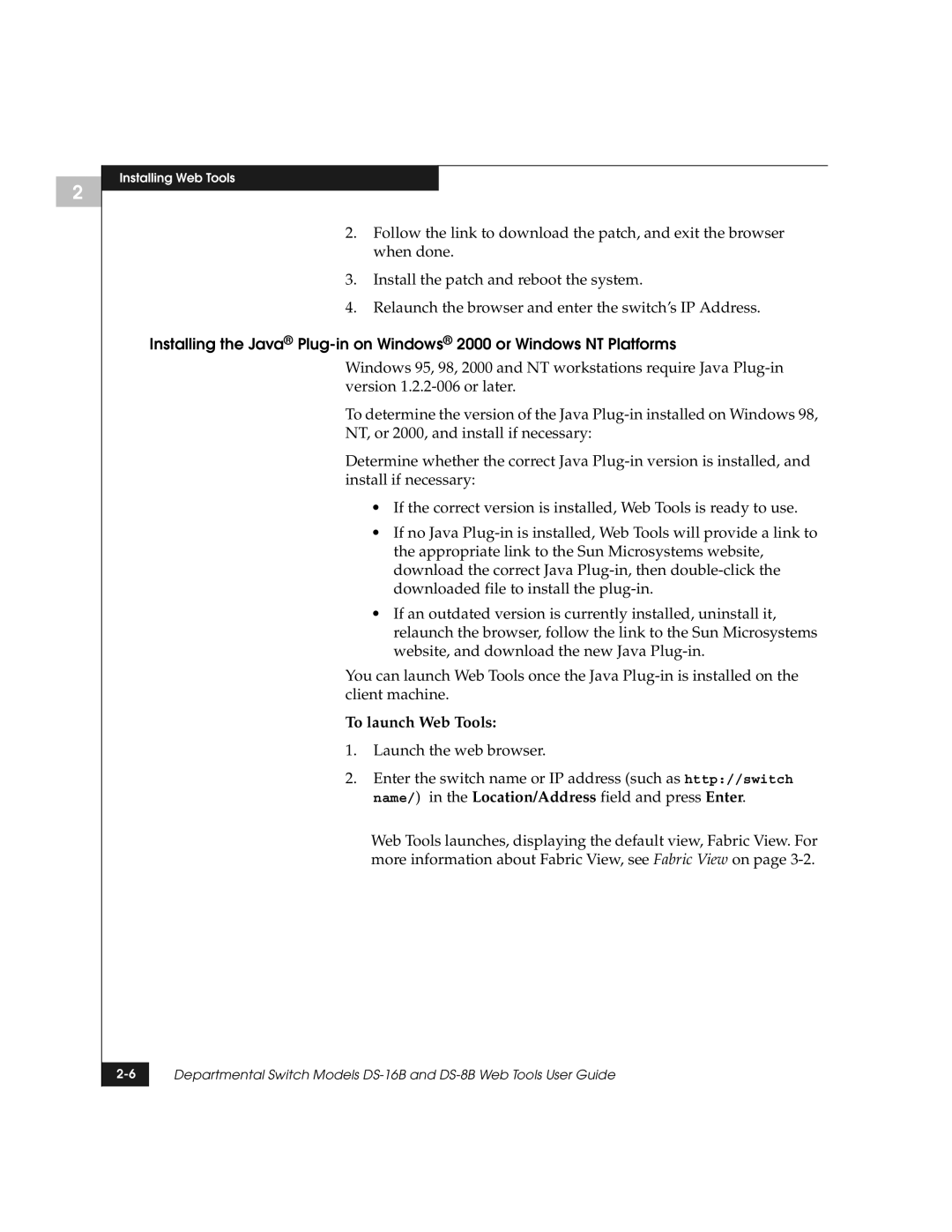 EMC DS-8B manual To launch Web Tools 