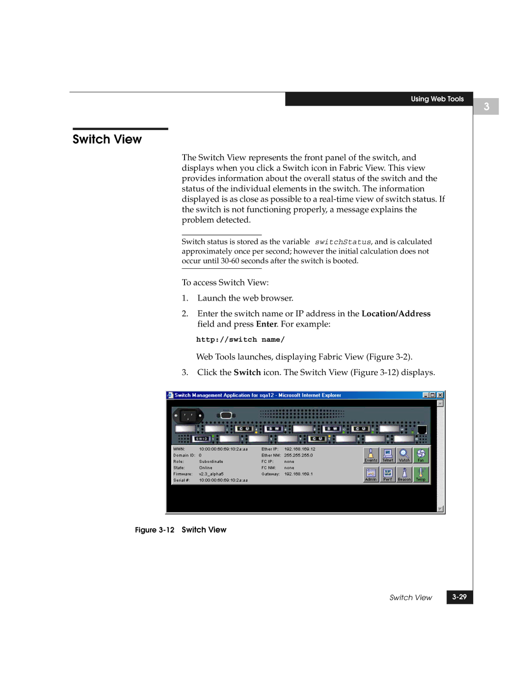 EMC DS-8B manual Switch View 