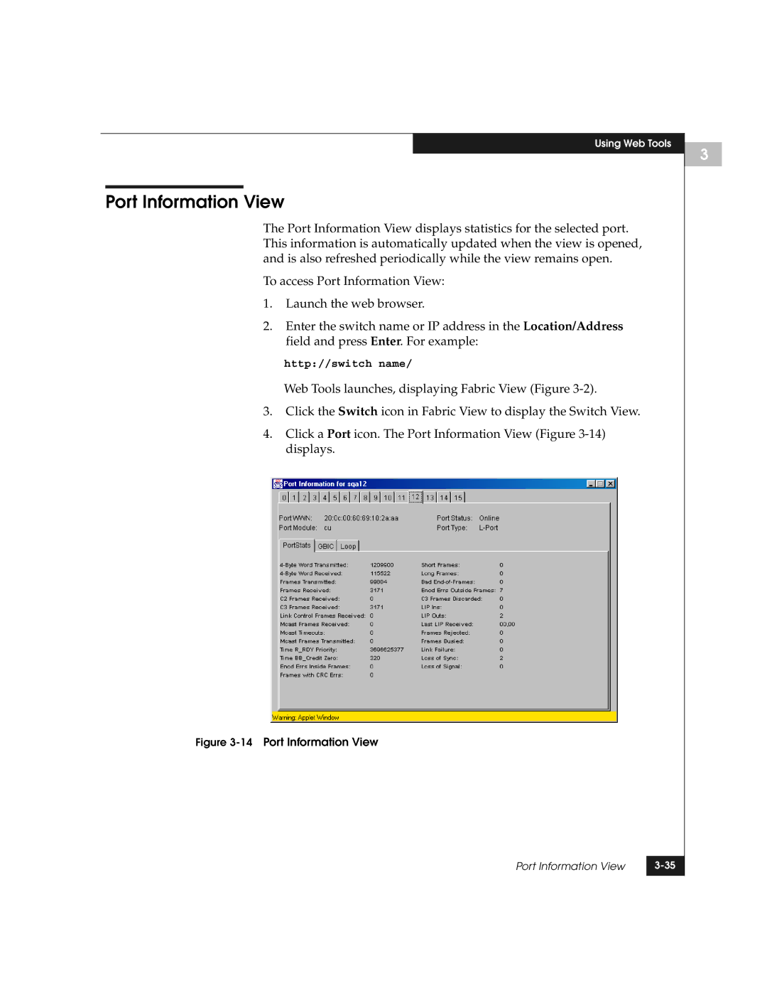 EMC DS-8B manual 14Port Information View 