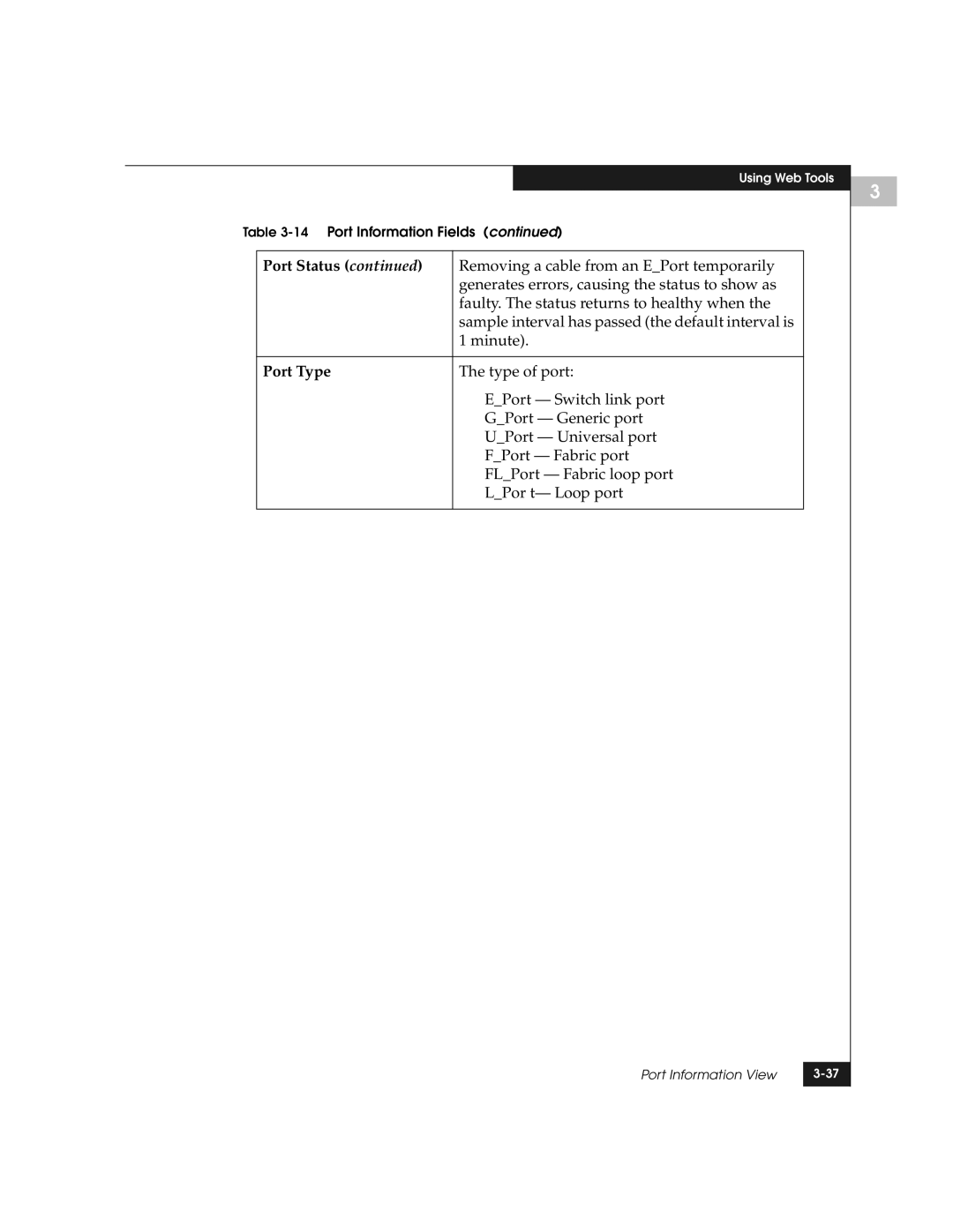 EMC DS-8B manual 14Port Information Fields 