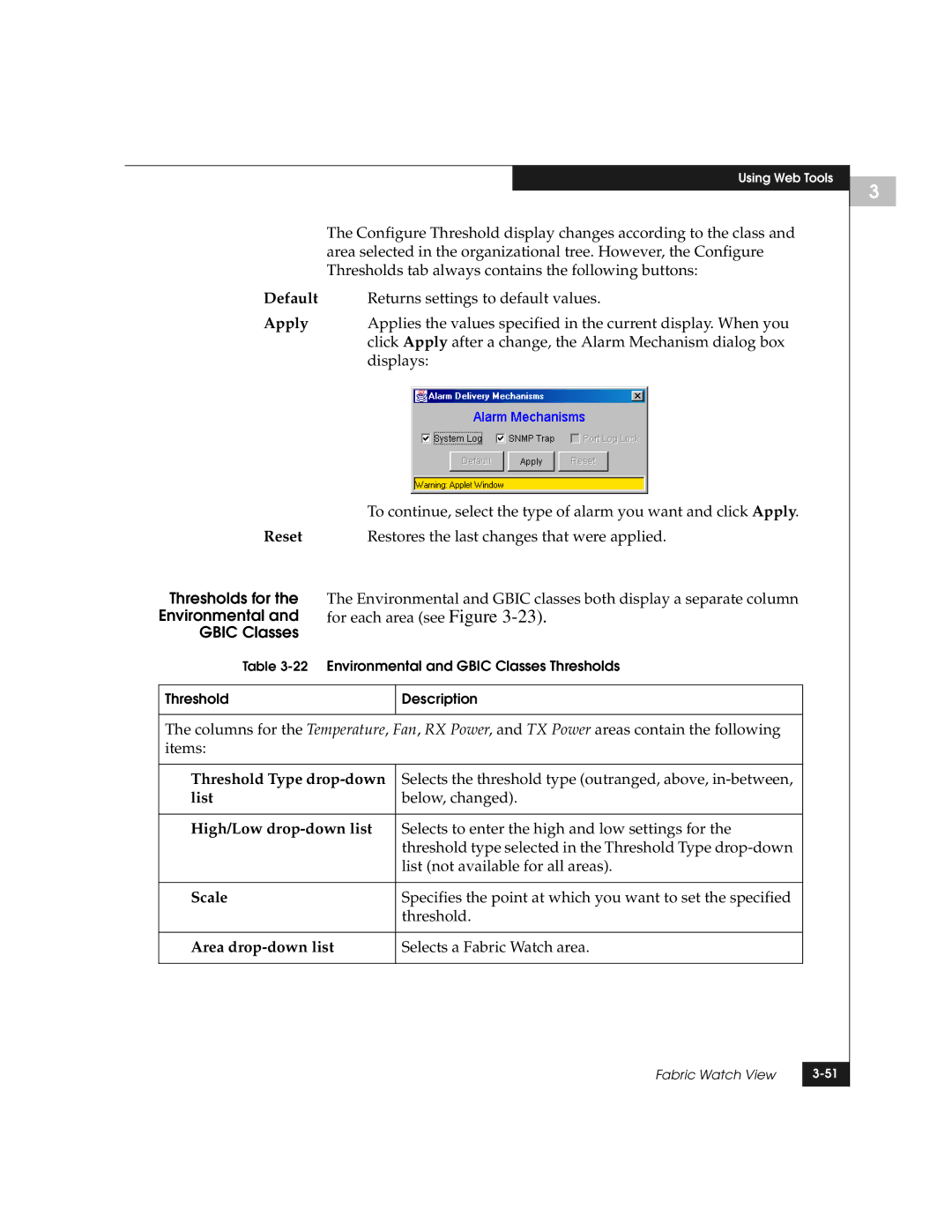 EMC DS-8B manual Default, Reset, Gbic Classes 