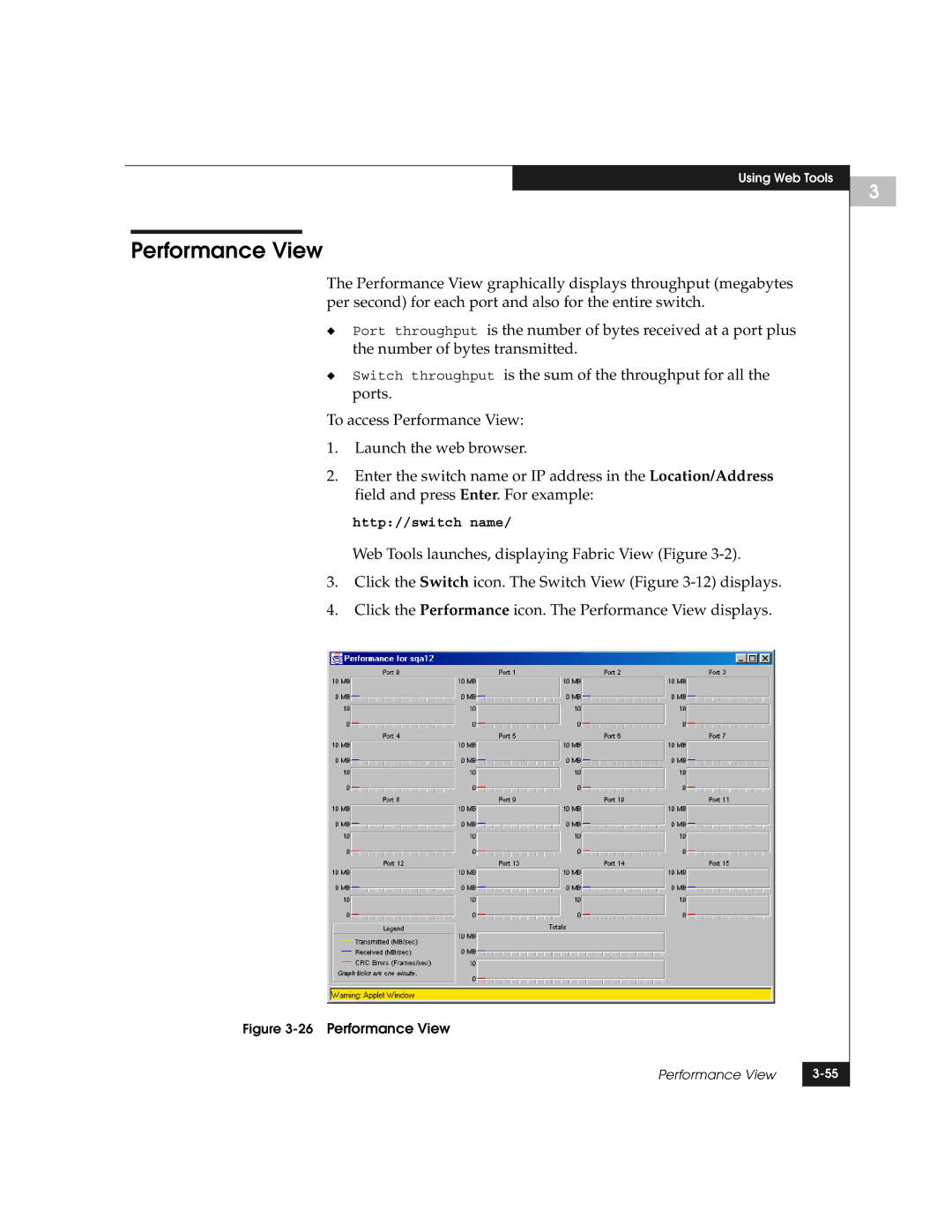 EMC DS-8B manual 26Performance View 