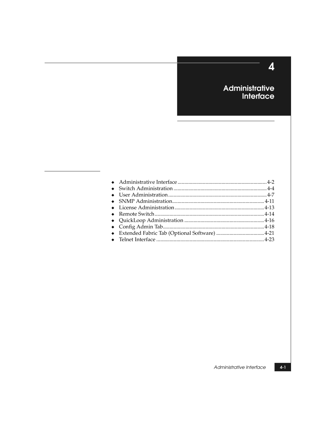 EMC DS-8B manual Administrative Interface 