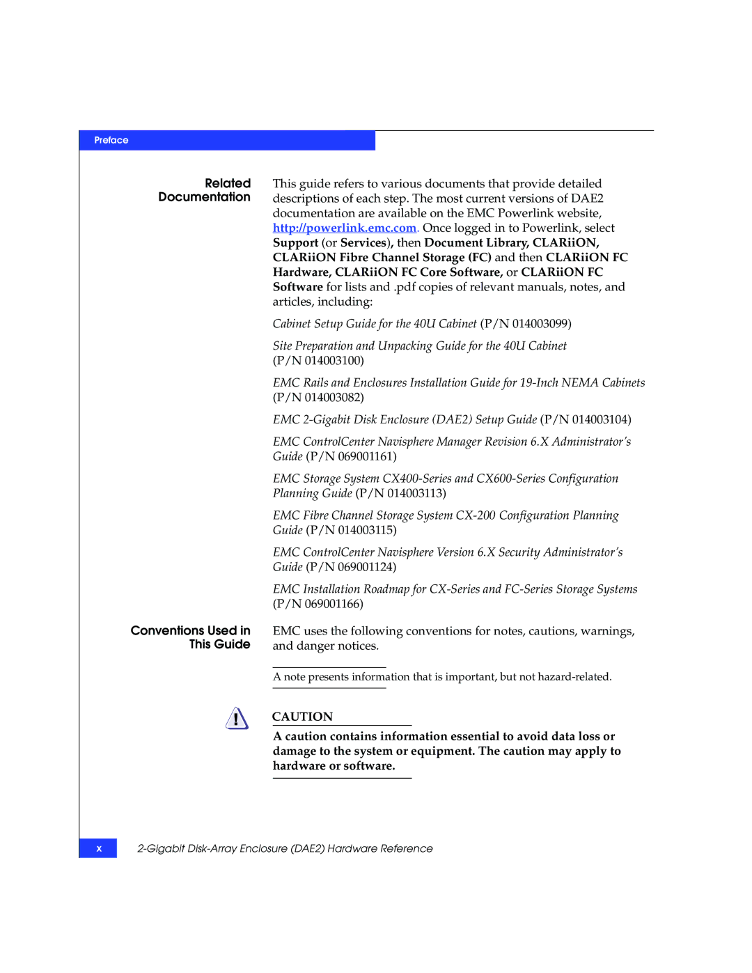 EMC FC, ATA manual Related Documentation Conventions Used in This Guide 