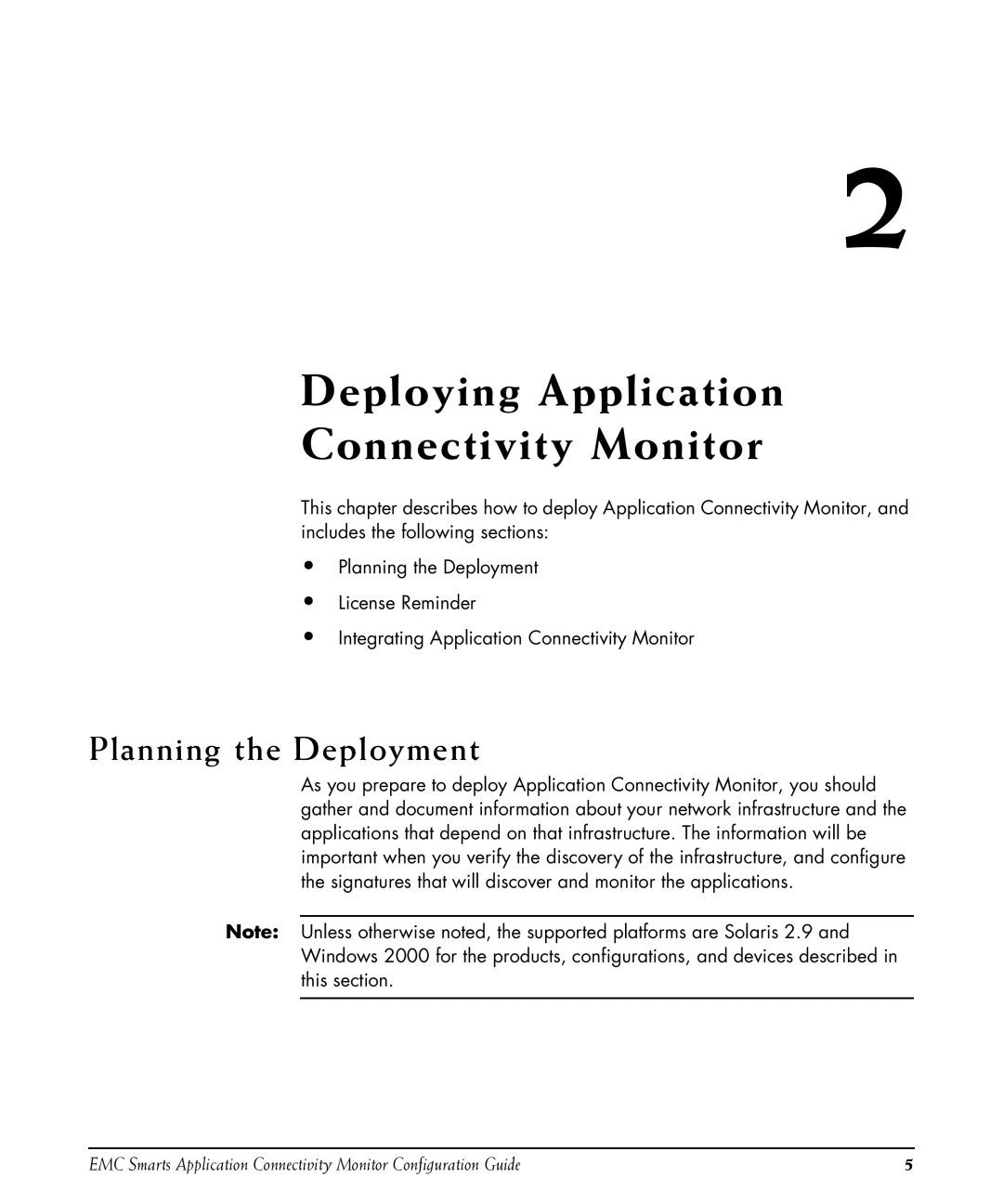 EMC OL-8950-01 manual Deploying Application Connectivity Monitor, Planning the Deployment 