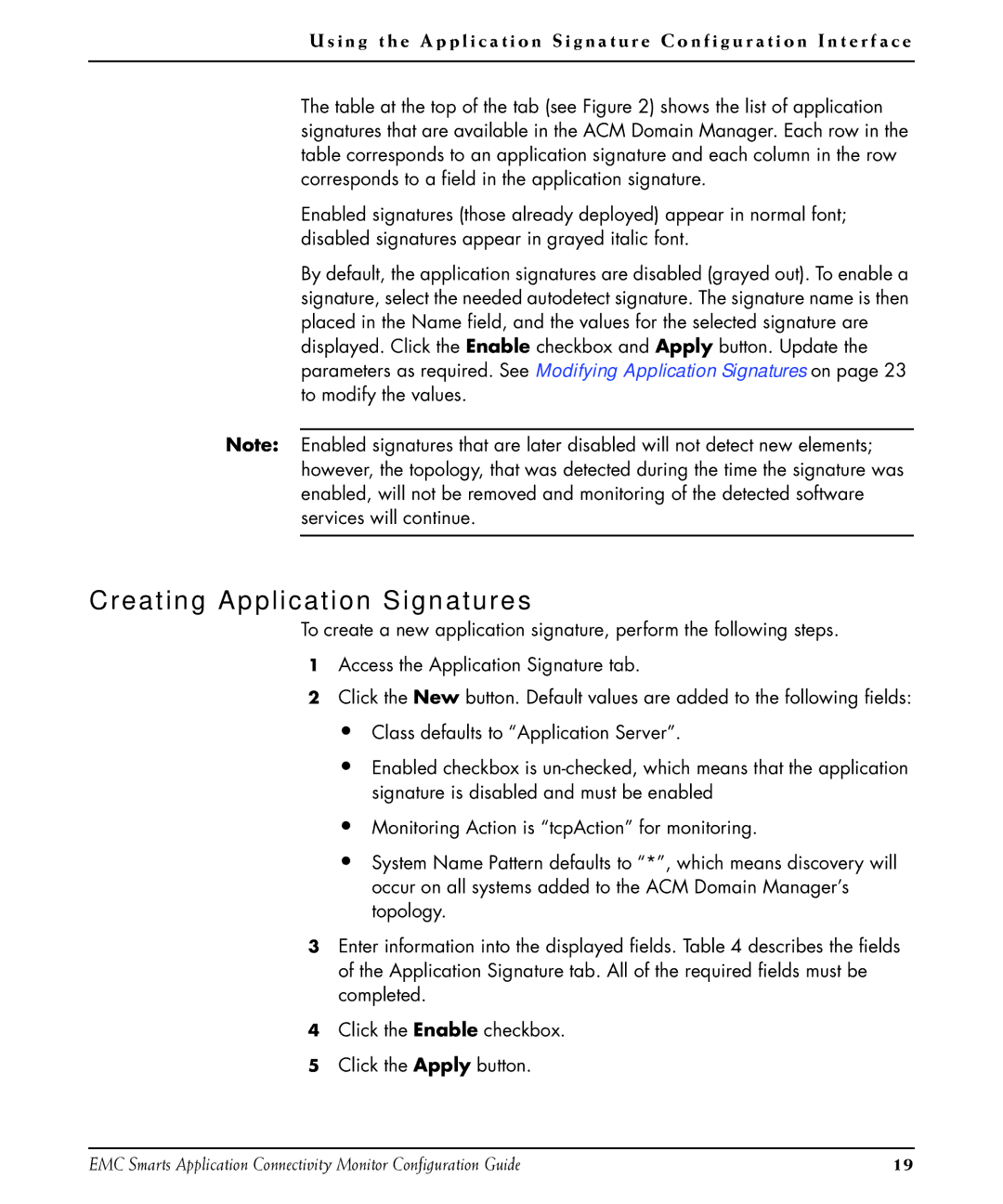 EMC OL-8950-01 manual Creating Application Signatures 