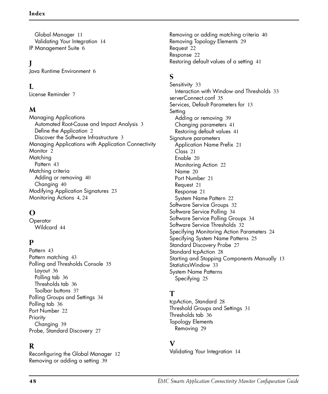 EMC OL-8950-01 manual Index 