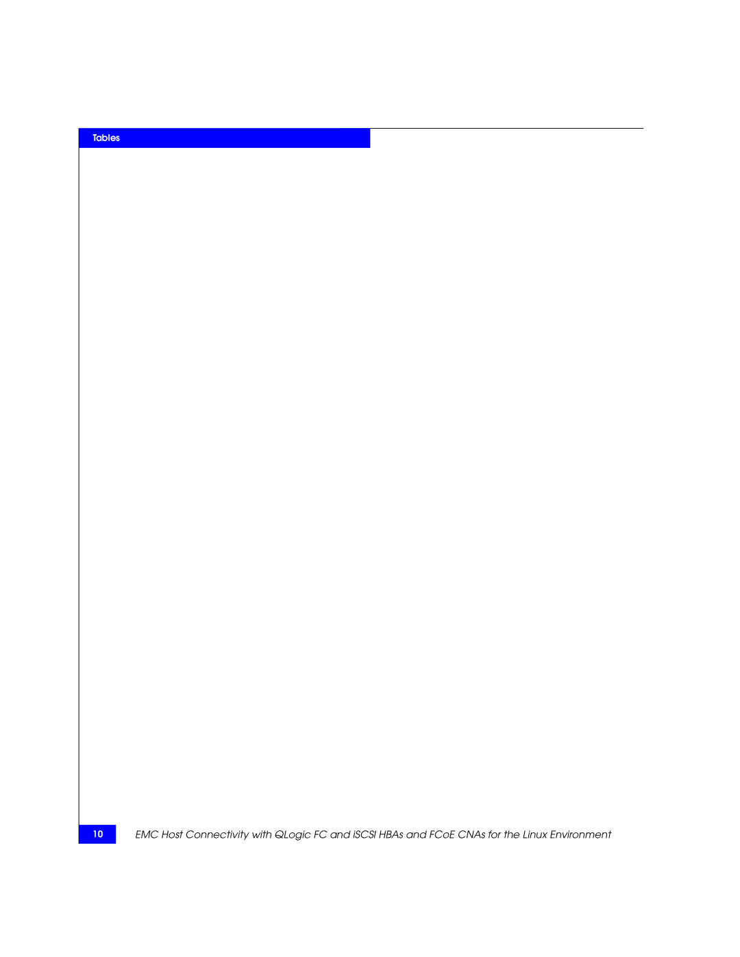 EMC P/N 300-002-803 manual Tables 