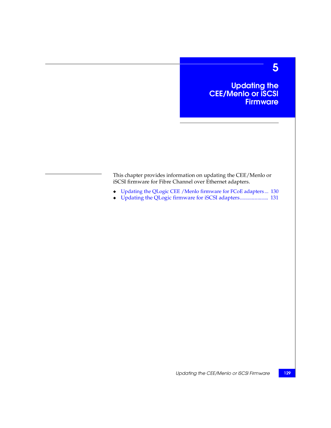 EMC P/N 300-002-803 manual Updating CEE/Menlo or iSCSI Firmware 