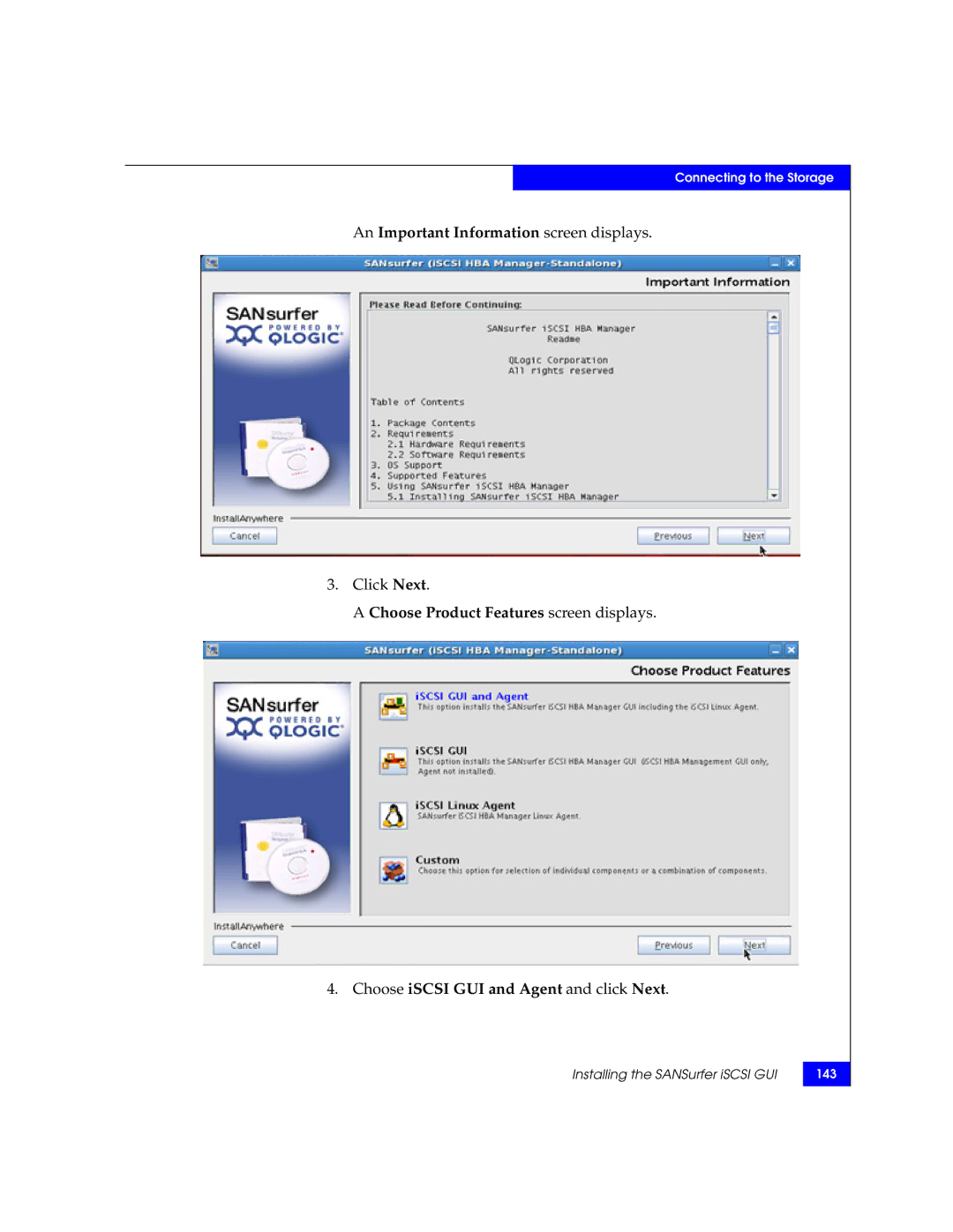 EMC P/N 300-002-803 manual An Important Information screen displays 