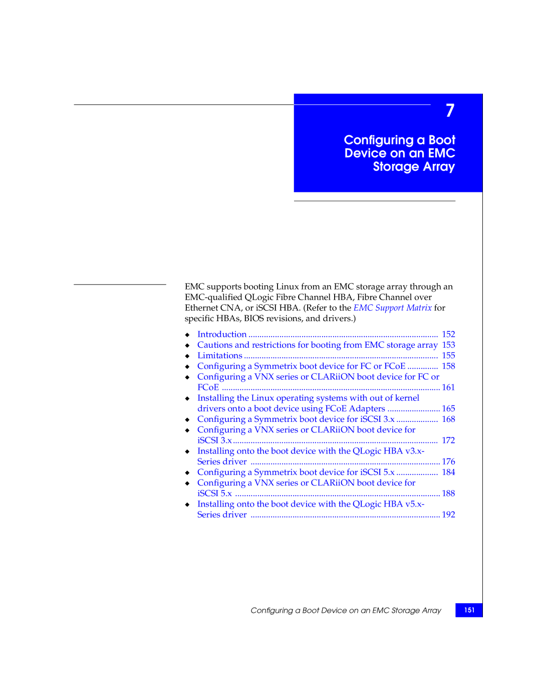 EMC P/N 300-002-803 manual Configuring a Boot Device on an EMC Storage Array 