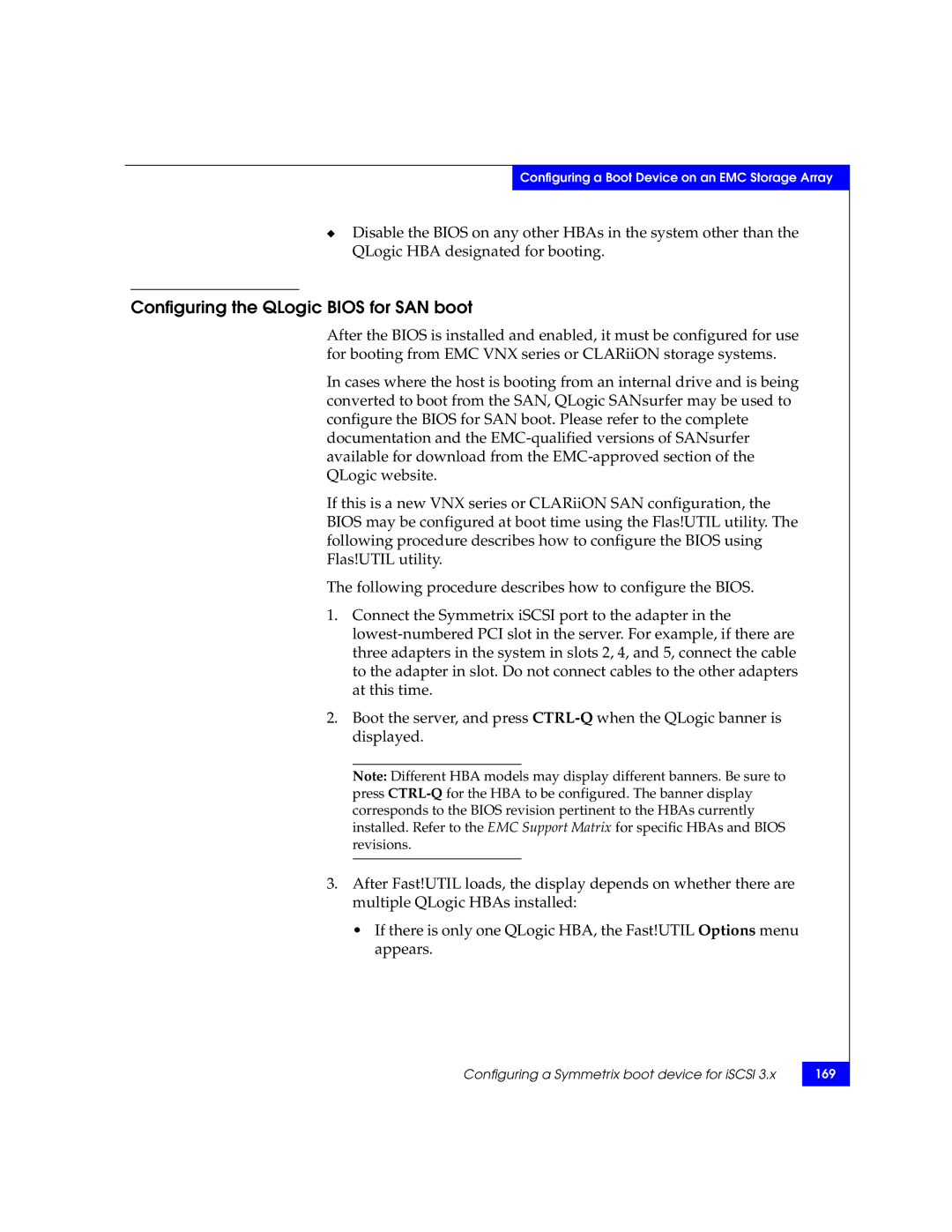 EMC P/N 300-002-803 manual Configuring a Symmetrix boot device for iSCSI 