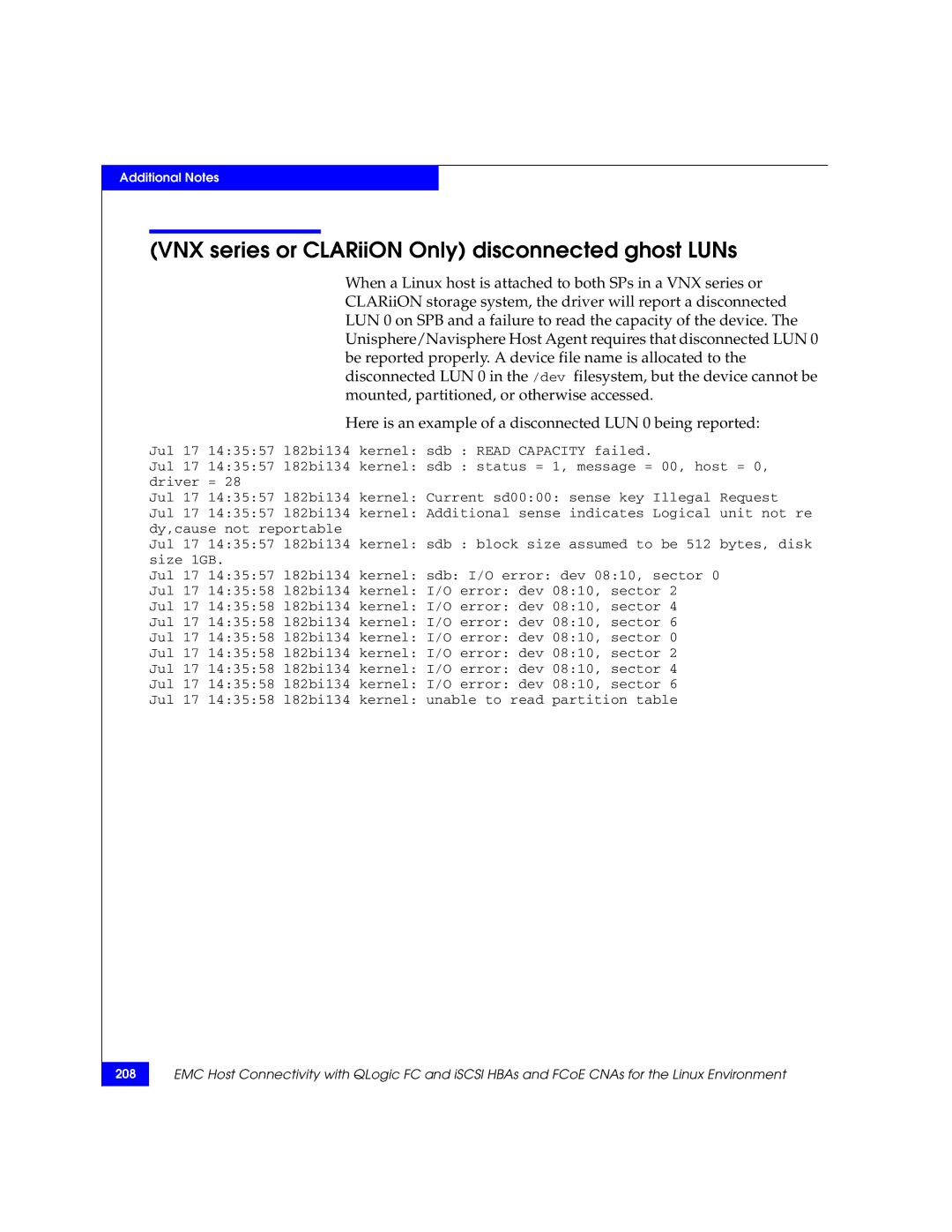 EMC P/N 300-002-803 manual VNX series or CLARiiON Only disconnected ghost LUNs 