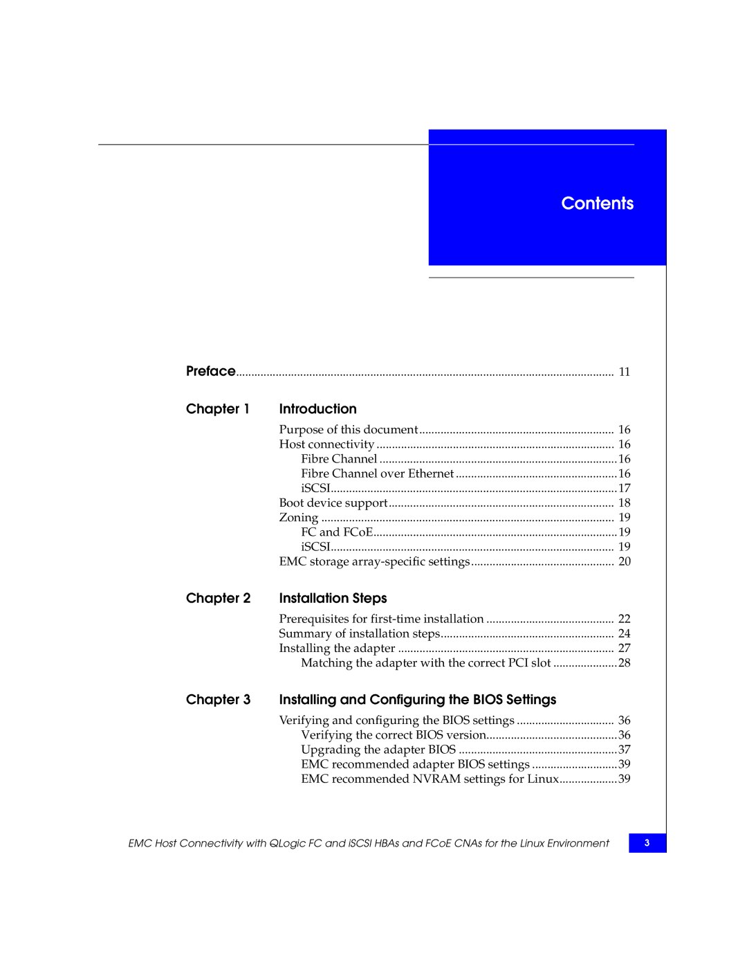 EMC P/N 300-002-803 manual Contents 