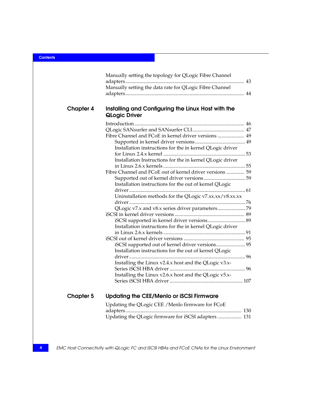 EMC P/N 300-002-803 manual Chapter Updating the CEE/Menlo or iSCSI Firmware 