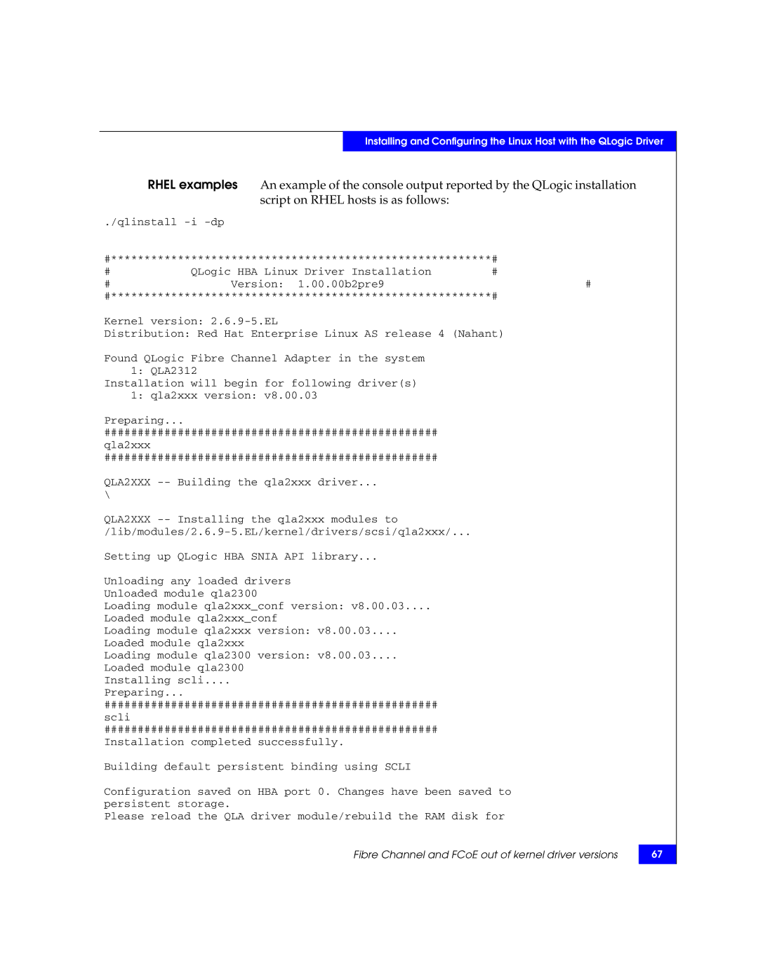 EMC P/N 300-002-803 manual Fibre Channel and FCoE out of kernel driver versions 