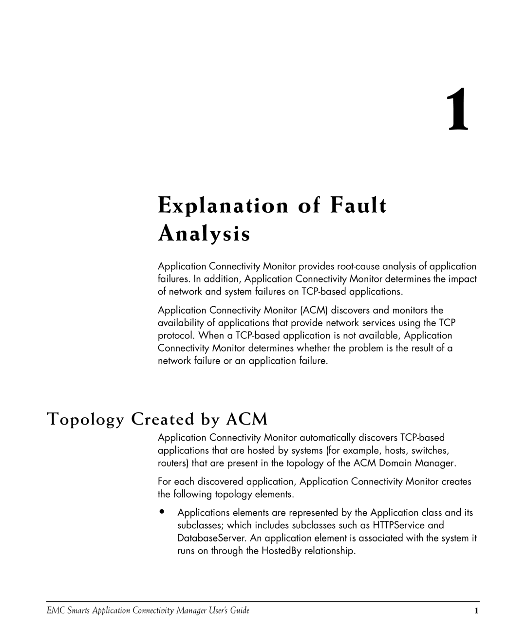 EMC P/N 300-002-867 manual Explanation of Fault Analysis, Topology Created by ACM 