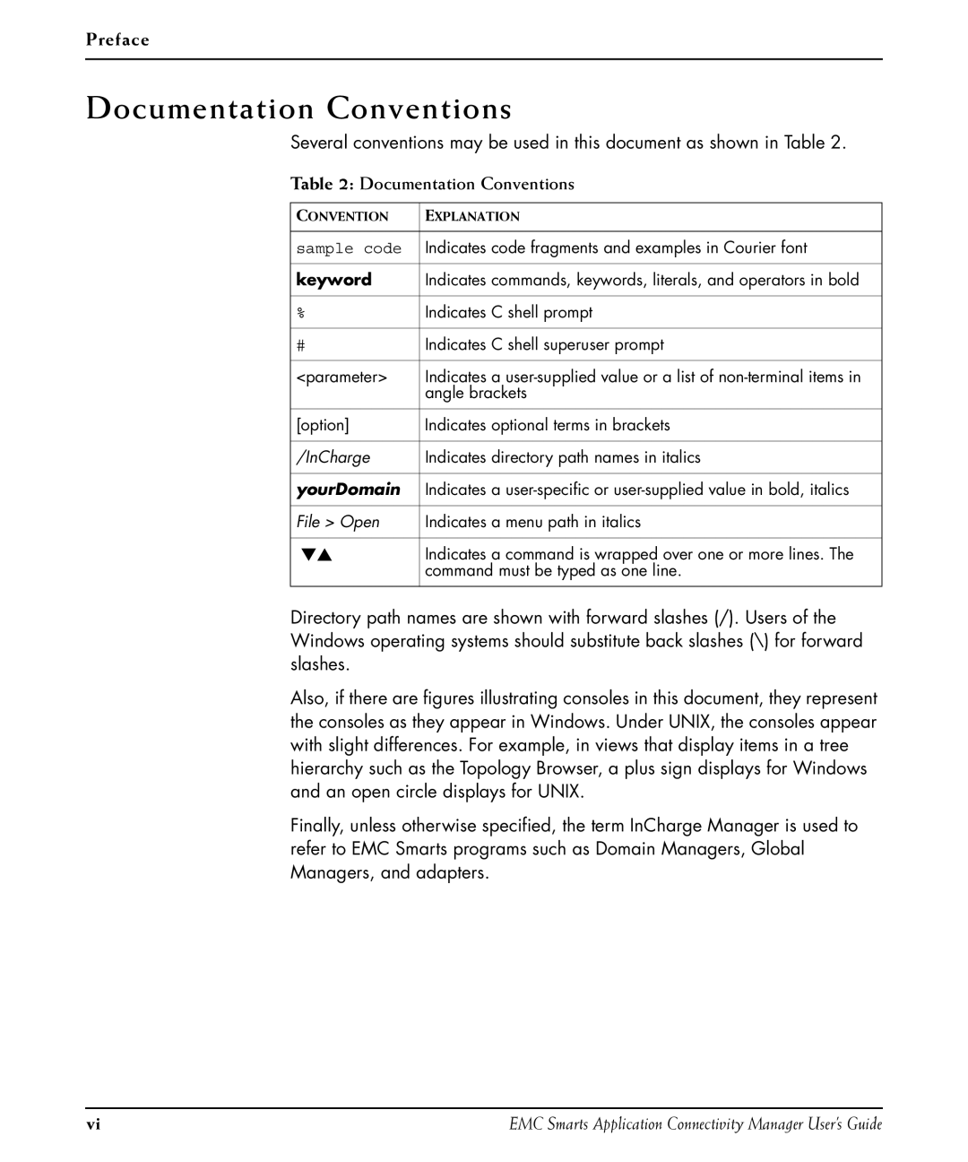 EMC P/N 300-002-867 manual Documentation Conventions, Preface 