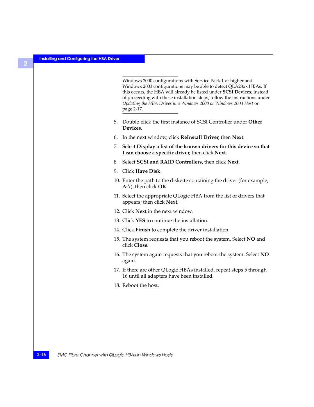 EMC QLA23xx, QLA22xx manual EMC Fibre Channel with QLogic HBAs in Windows Hosts 