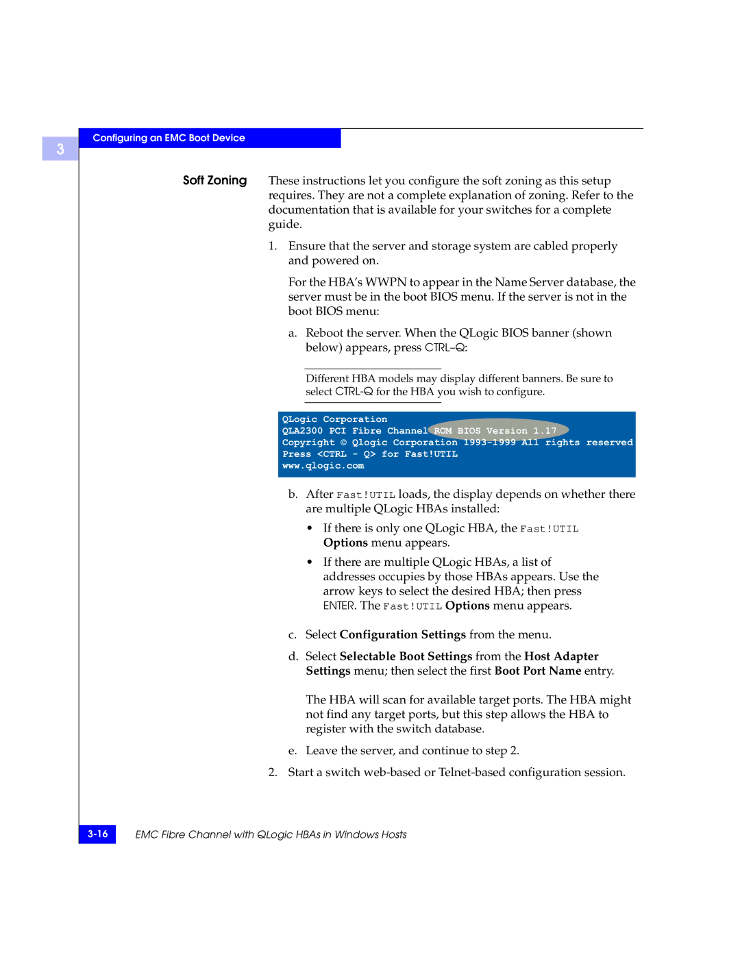 EMC QLA23xx, QLA22xx manual EMC Fibre Channel with QLogic HBAs in Windows Hosts 