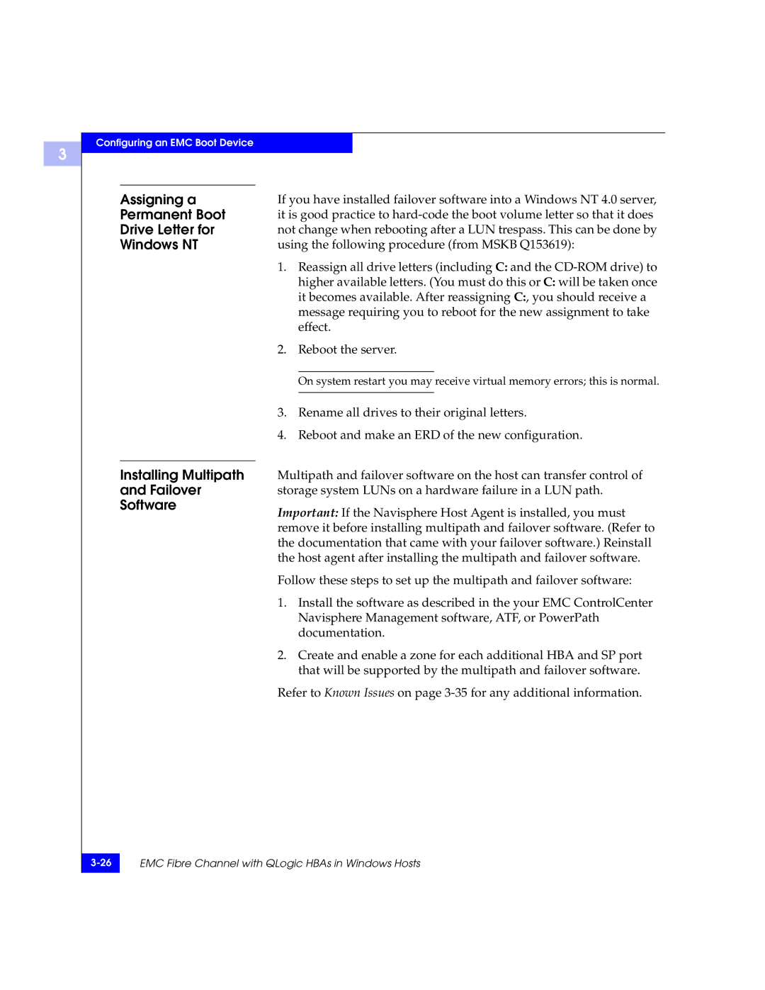 EMC QLA23xx, QLA22xx manual EMC Fibre Channel with QLogic HBAs in Windows Hosts 