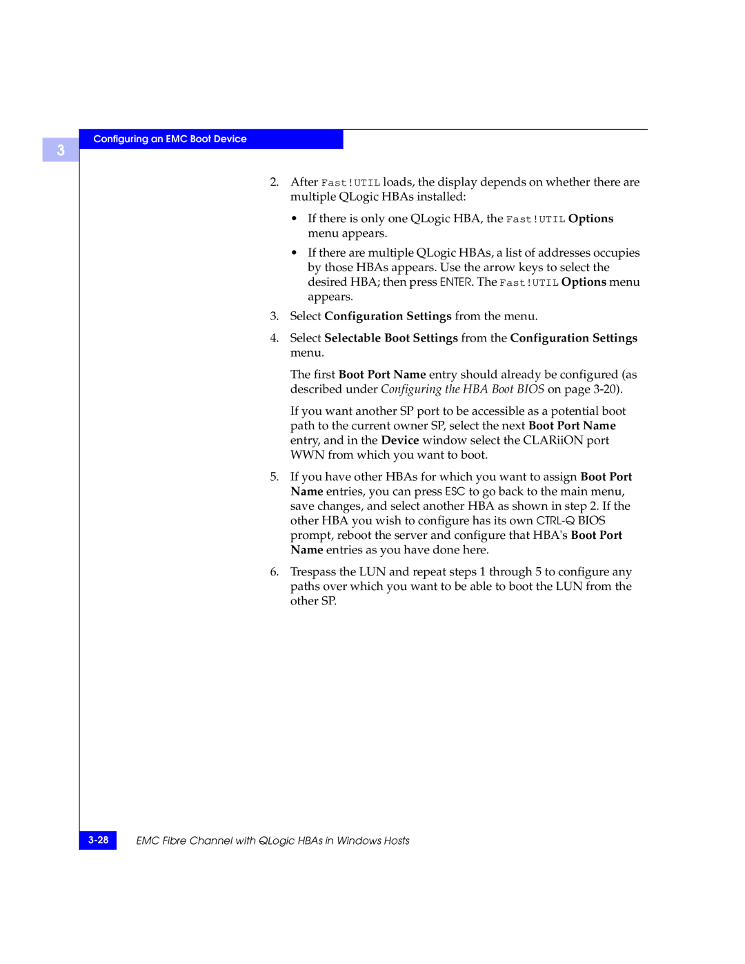 EMC QLA23xx, QLA22xx manual EMC Fibre Channel with QLogic HBAs in Windows Hosts 