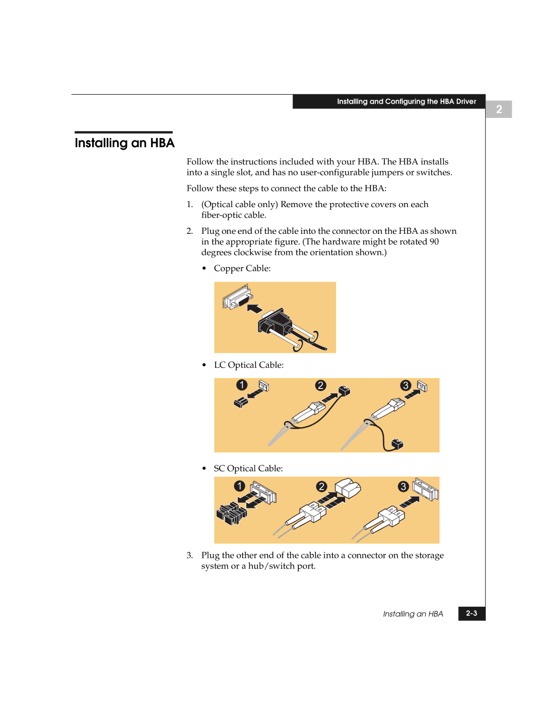 EMC QLogic manual Installing an HBA 