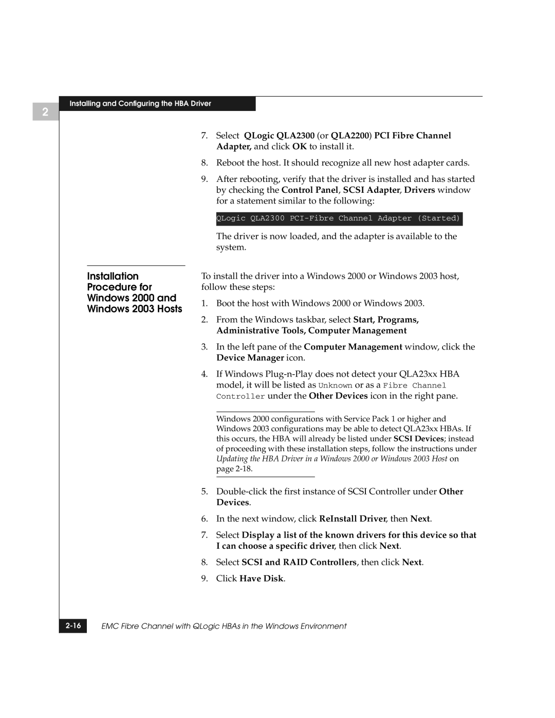 EMC QLogic manual Administrative Tools, Computer Management 