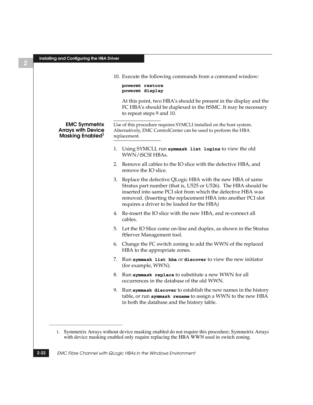 EMC QLogic manual EMC Symmetrix, Arrays with Device, Masking Enabled 