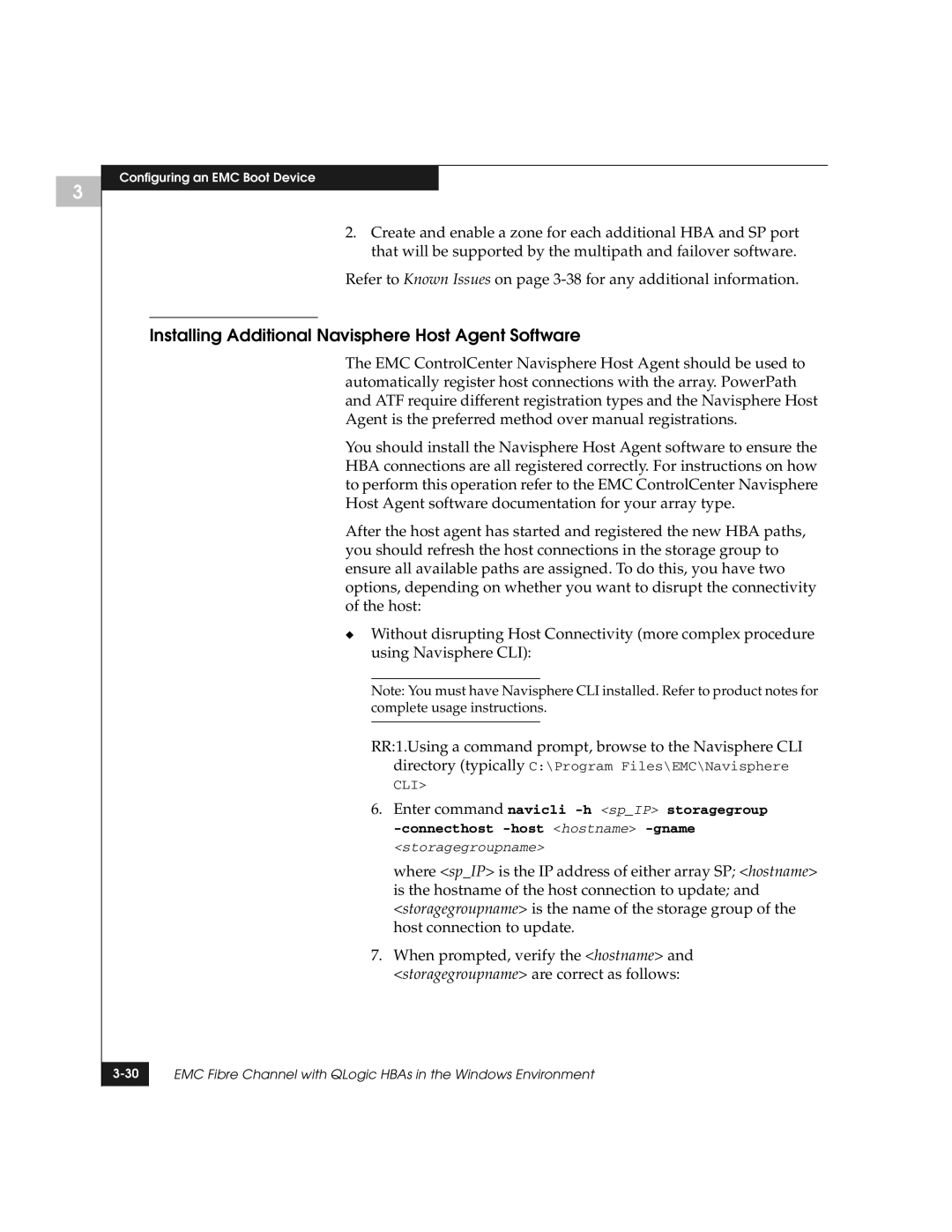 EMC QLogic manual Installing Additional Navisphere Host Agent Software 