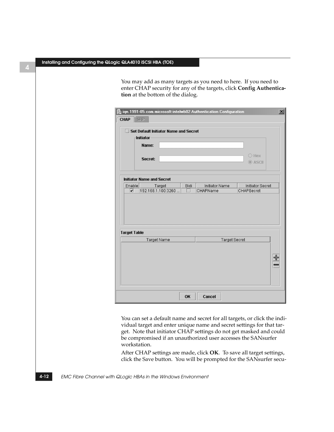 EMC manual Installing and Configuring the QLogic QLA4010 iSCSI HBA TOE 