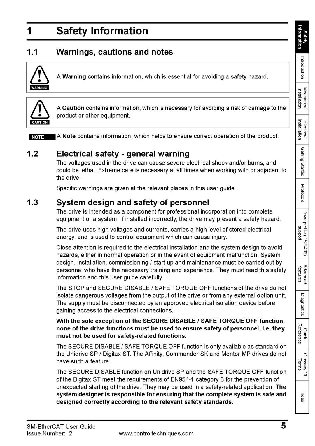 Emerson 0471-0128-02 manual Safety Information, Electrical safety general warning, System design and safety of personnel 