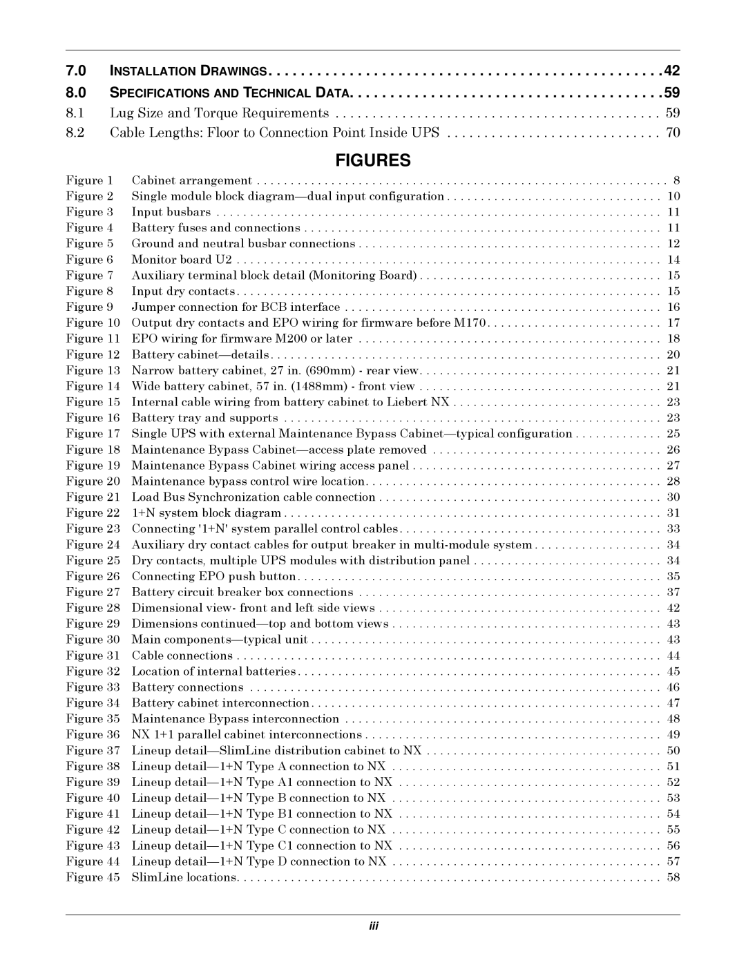 Emerson 10-30kVA installation manual Figures 