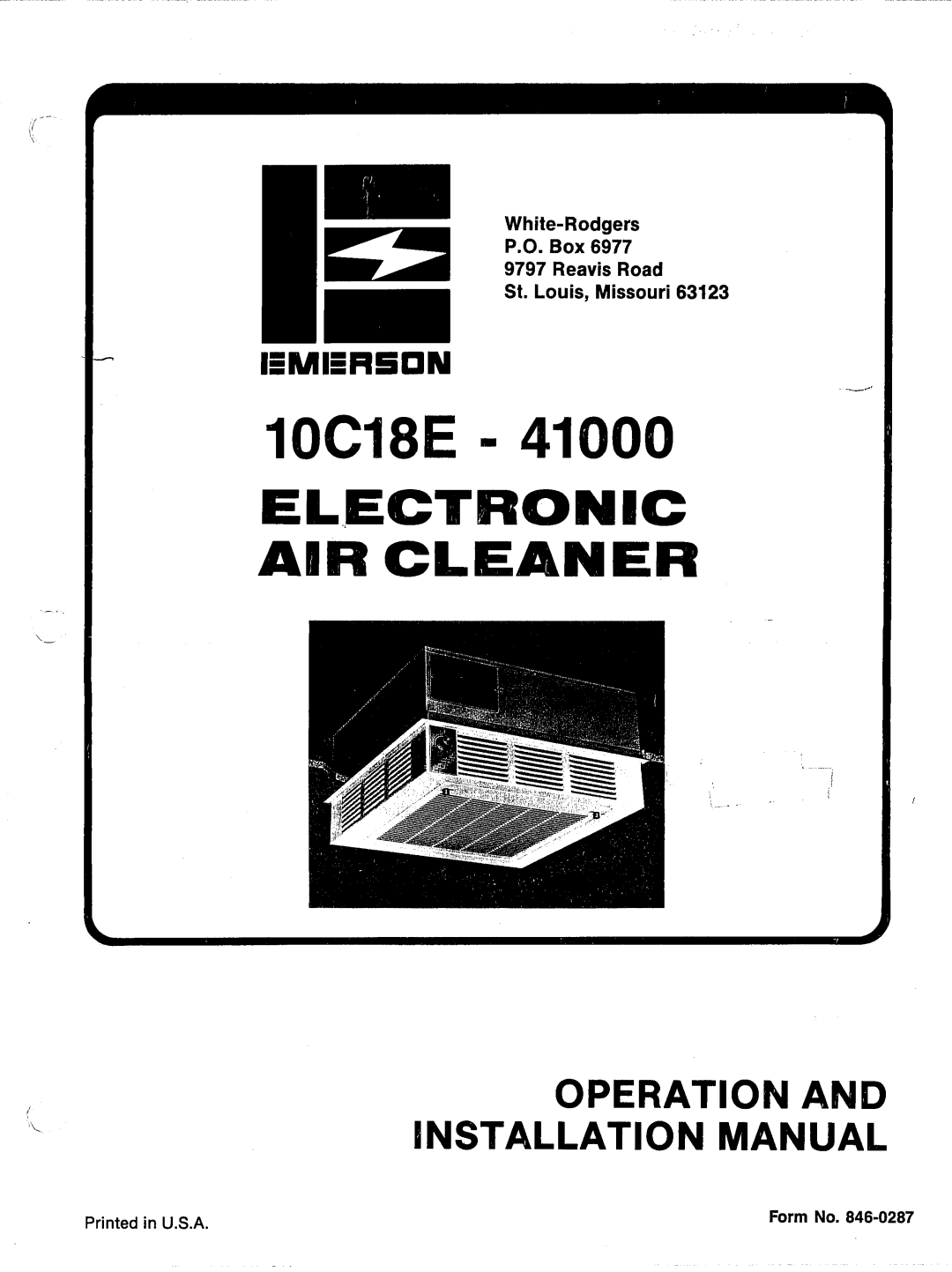 Emerson 10C18E - 41000, 10C18E-41000 manual 