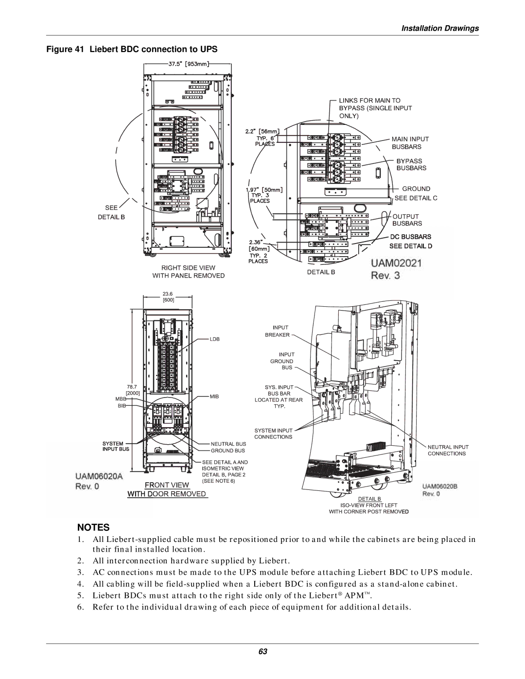 Emerson 15-90KVA, 115-120, 115-208, 115-50/60HZ, 115-600V, 115-480 user manual Liebert BDC connection to UPS 