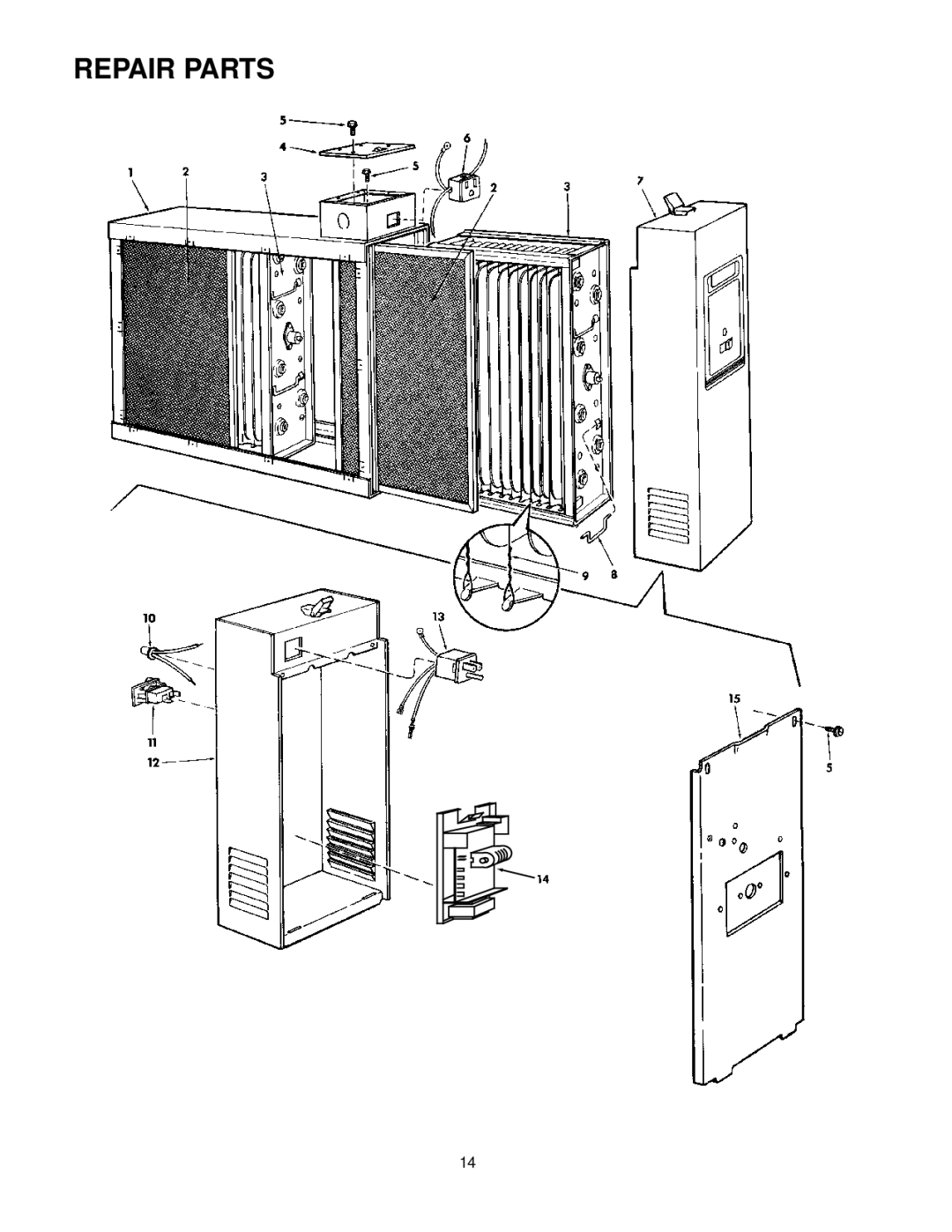 Emerson 16C26S-010 owner manual Repair Parts 