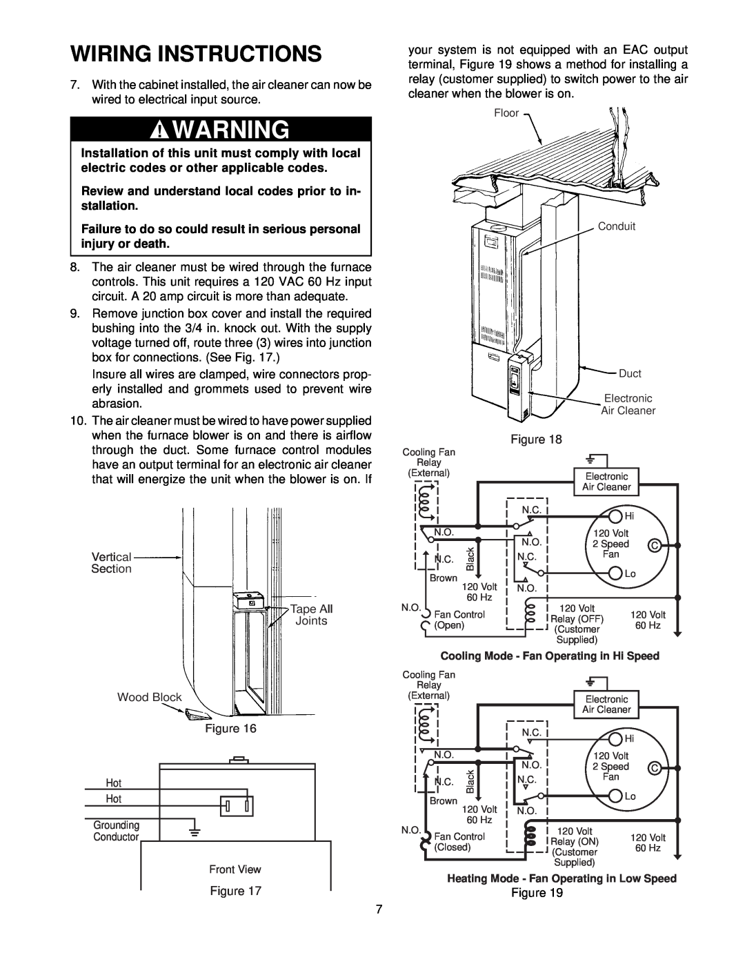 Emerson 16C26S-010 owner manual Wiring Instructions 