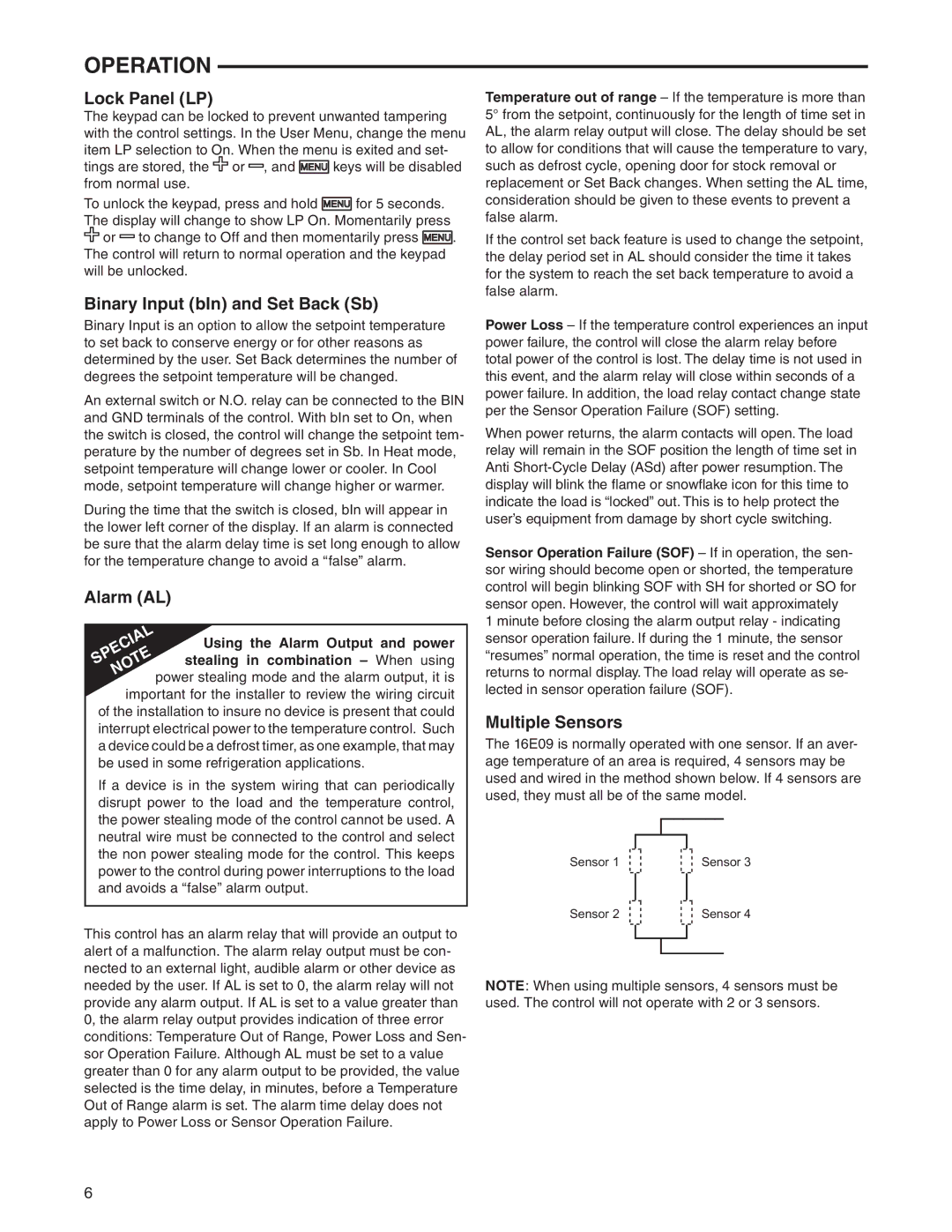 Emerson 16E09-101 specifications Lock Panel LP 