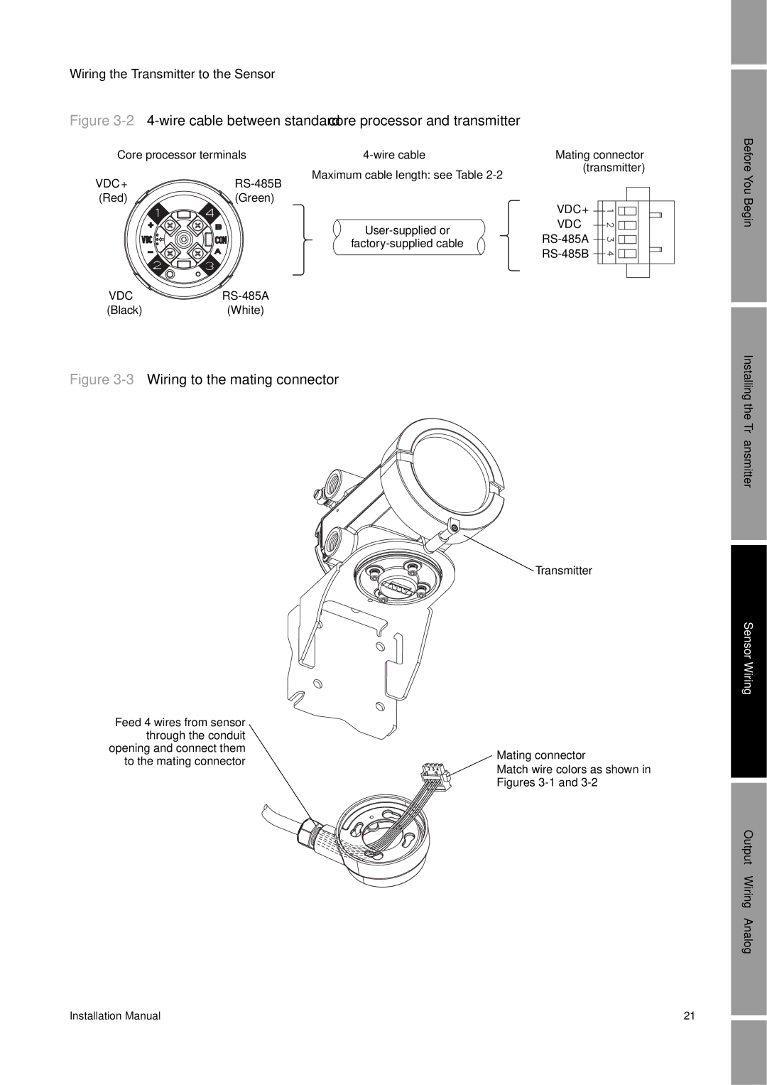 Emerson 2700, 1700 installation manual 3Wiring to the mating connector 