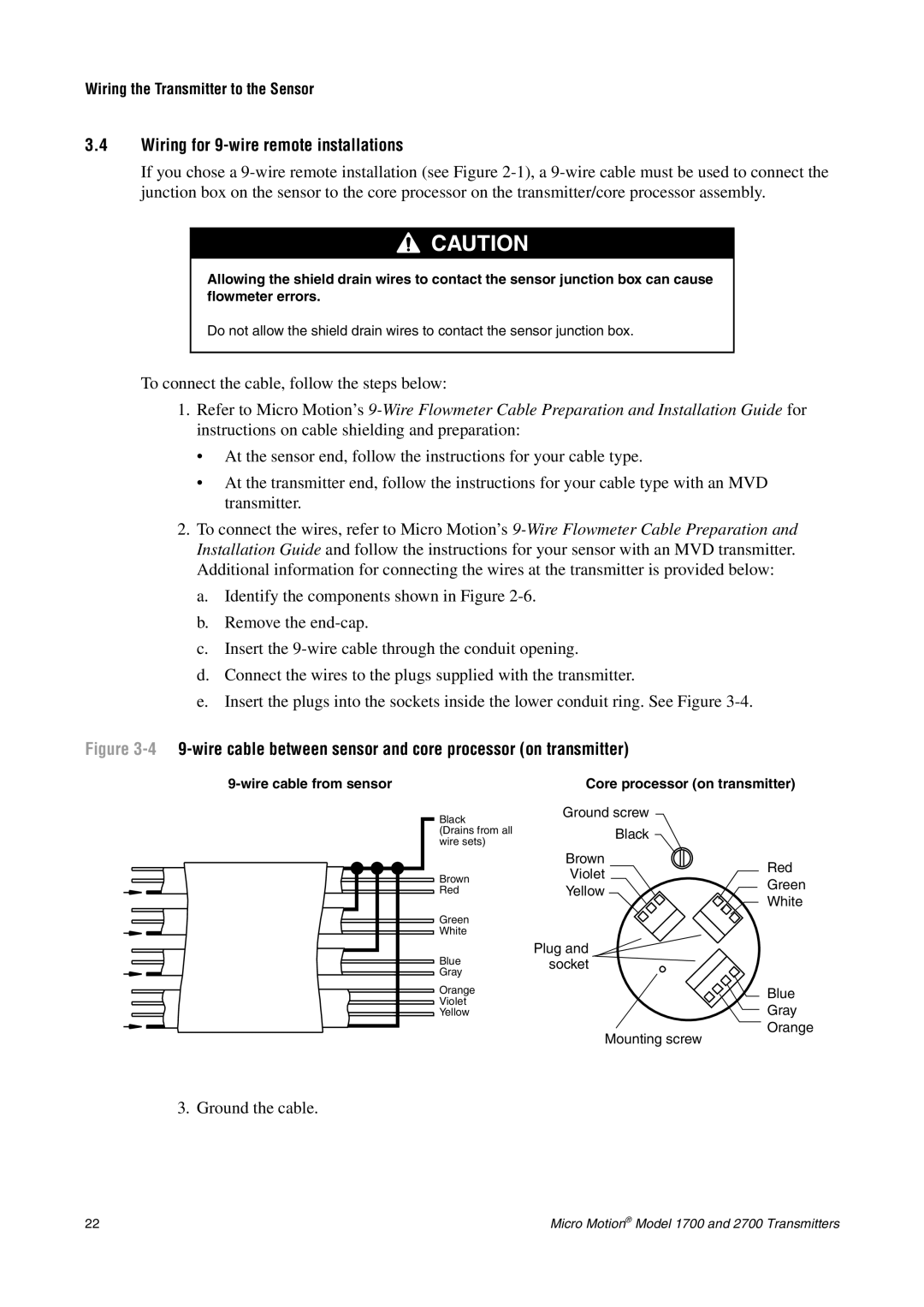 Emerson 1700, 2700 installation manual 3.4Wiring for 9-wireremote installations 